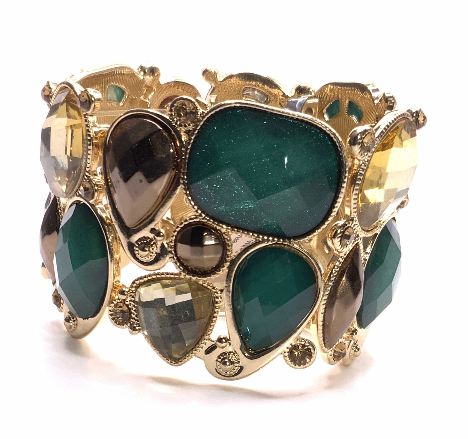 MACYS Chunky Costume Gemstone Stretch Bracelet NWT (1 of 9)