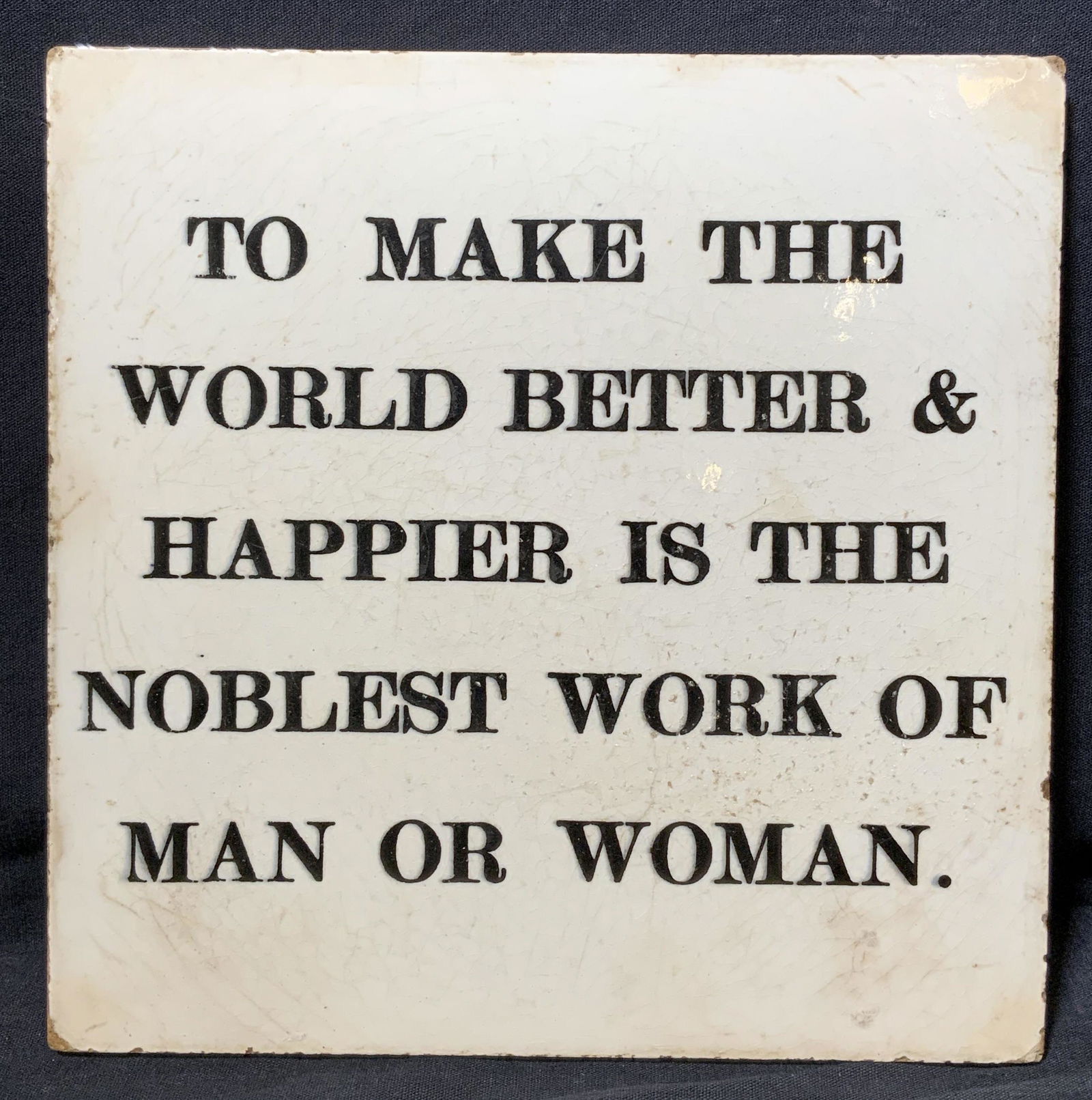 Ceramic Tile with Quote (1 of 5)