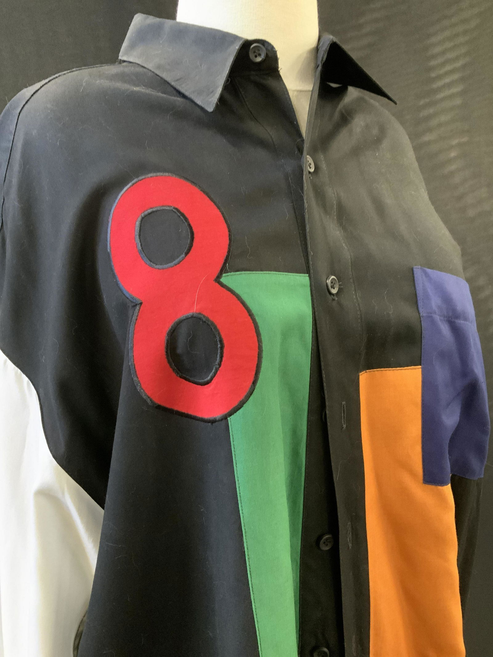 CAMICIA Colorblick Rayon Ling Sleeve Top (1 of 6)