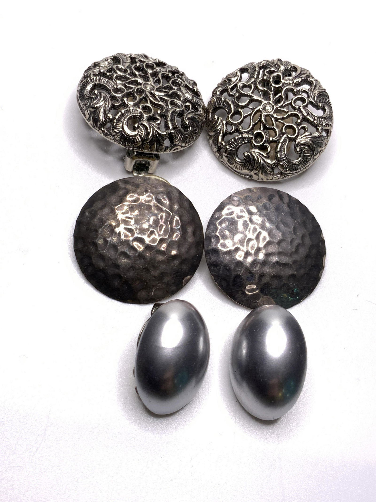 Lot 3 Vintage Statement Earrings, Jewelry (1 of 6)
