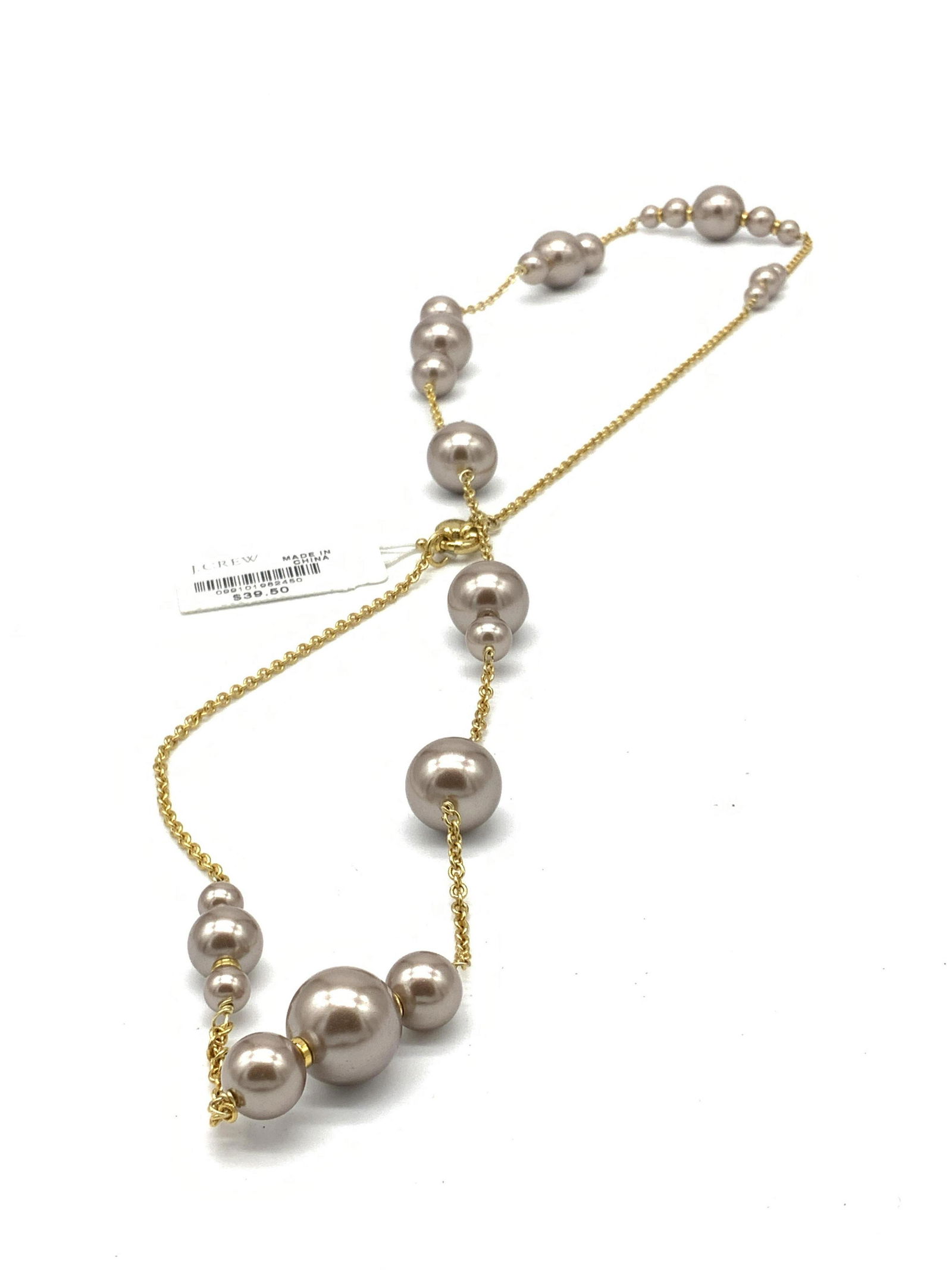 J. CREW NWT Champagne Pearlescent Beaded Necklace (1 of 9)
