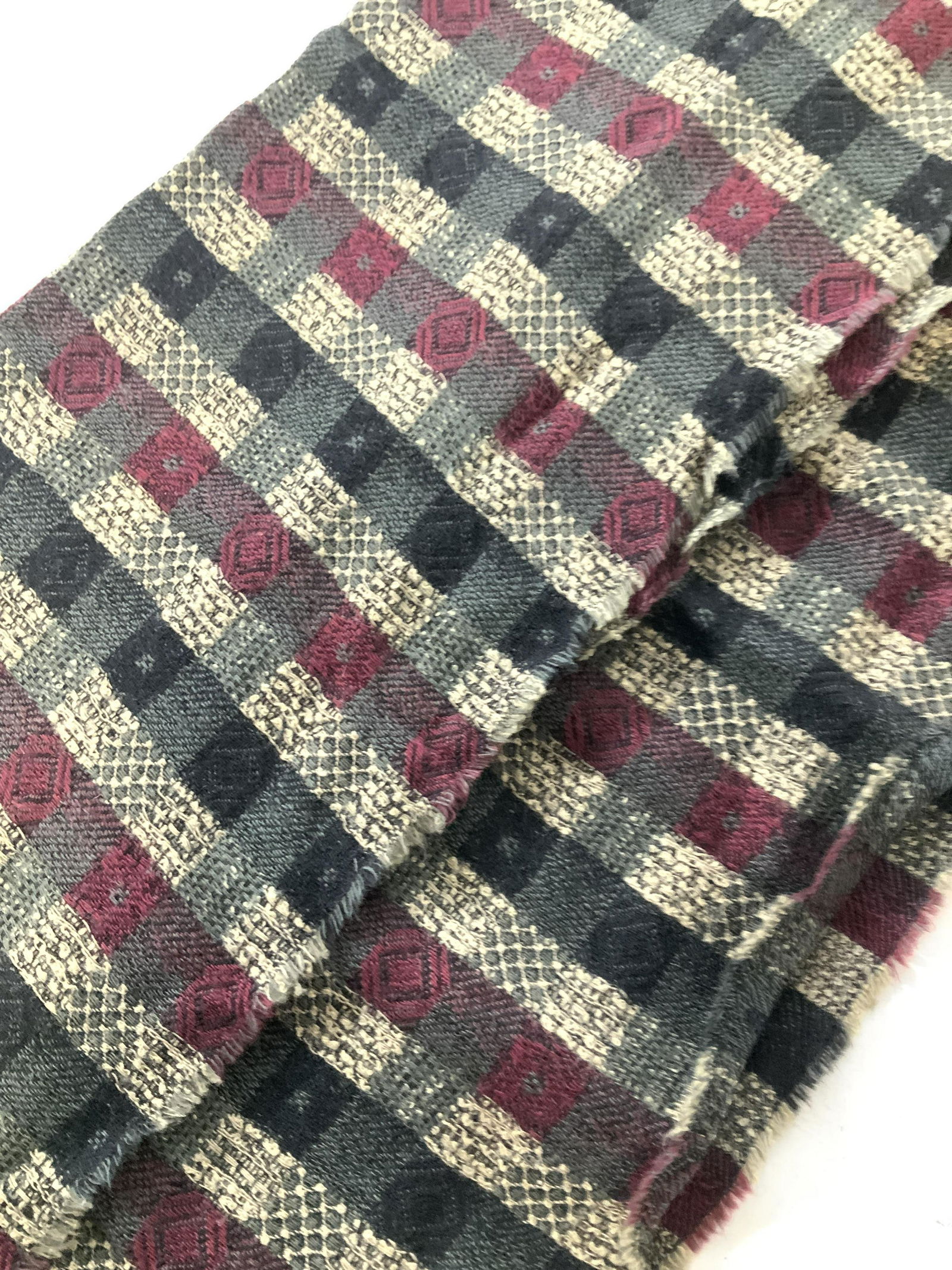 Checkered Scarf w Tassels (1 of 5)
