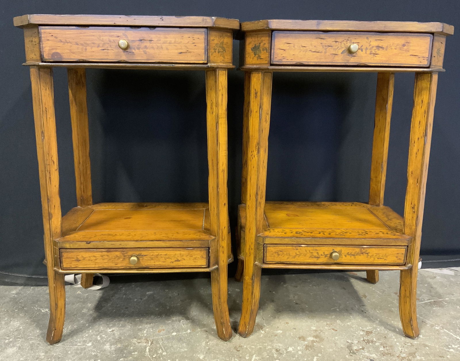 Pair SARREID LTD Wooden Side Tables (1 of 11)