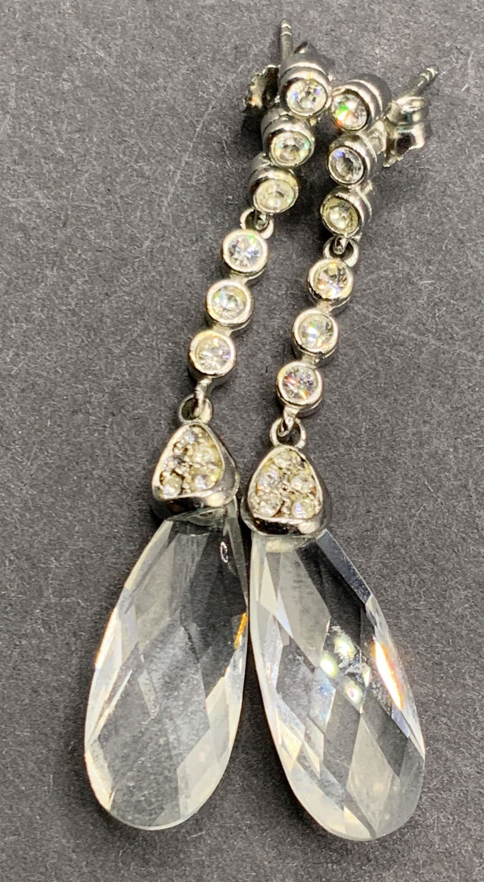 Bejeweled Crystal Teardrop Dangle Earrings (1 of 8)
