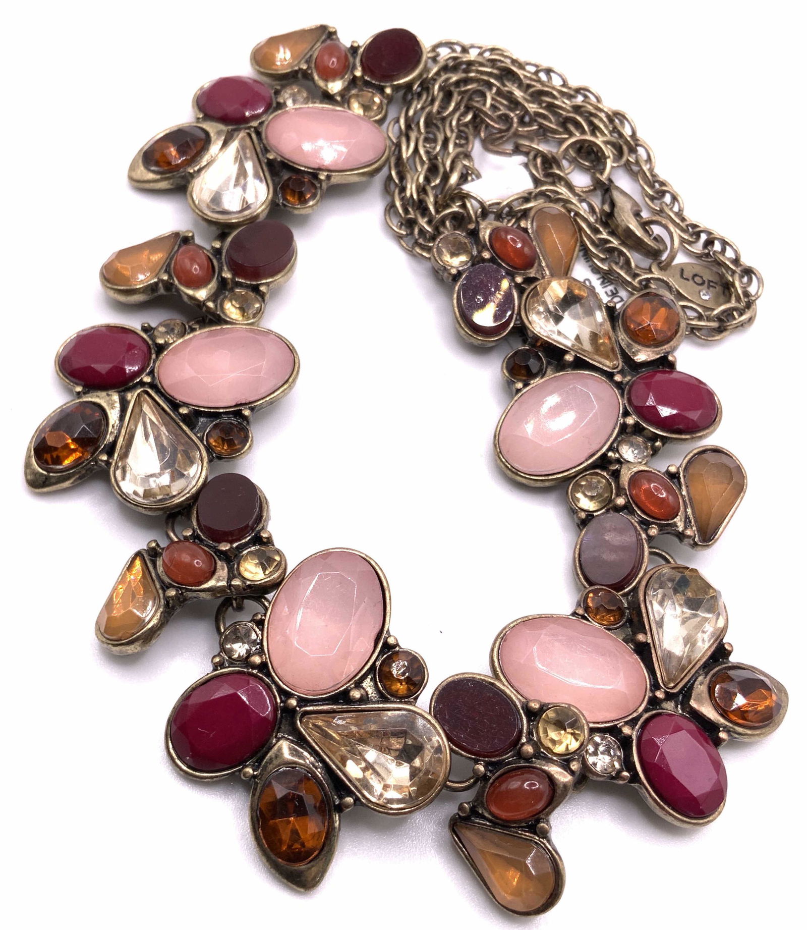 ANN TAYLOR LOFT NWT Bejeweled Bib Necklace (1 of 10)