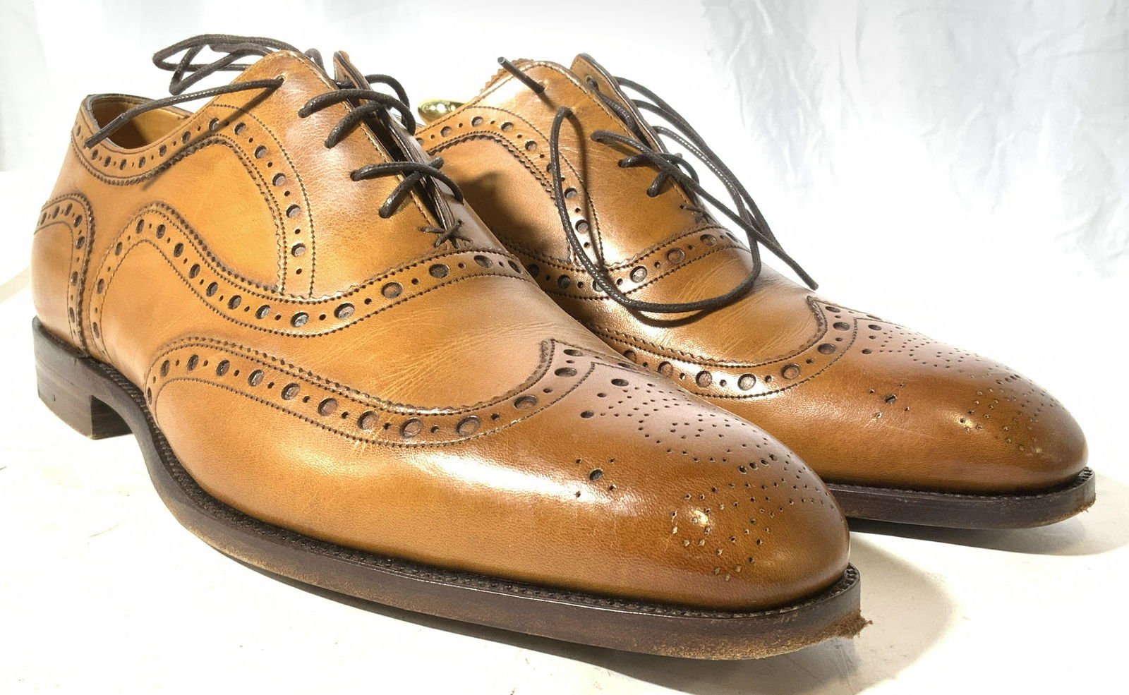 Pair BARKER BLACK Leather Dress Shoes Sz 10 (1 of 9)