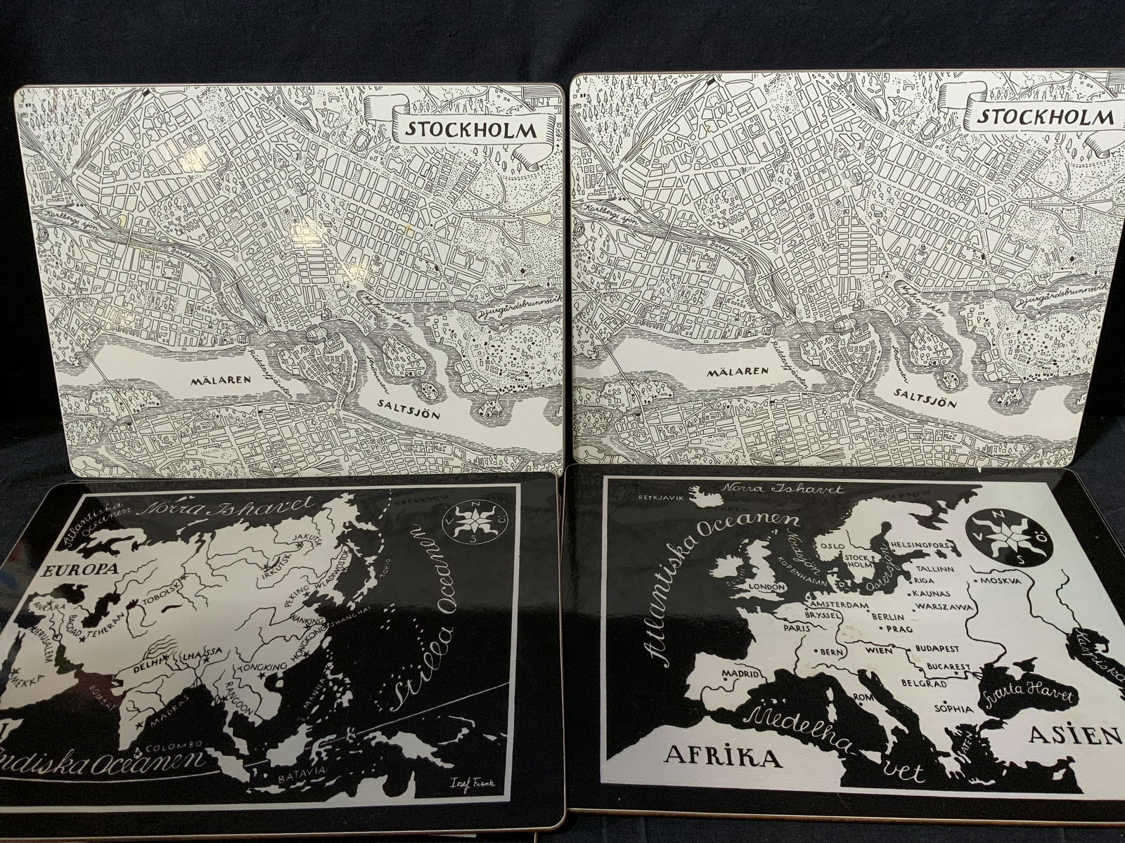 Continents & Stockholm Vintage Wood Placemats, (1 of 6)