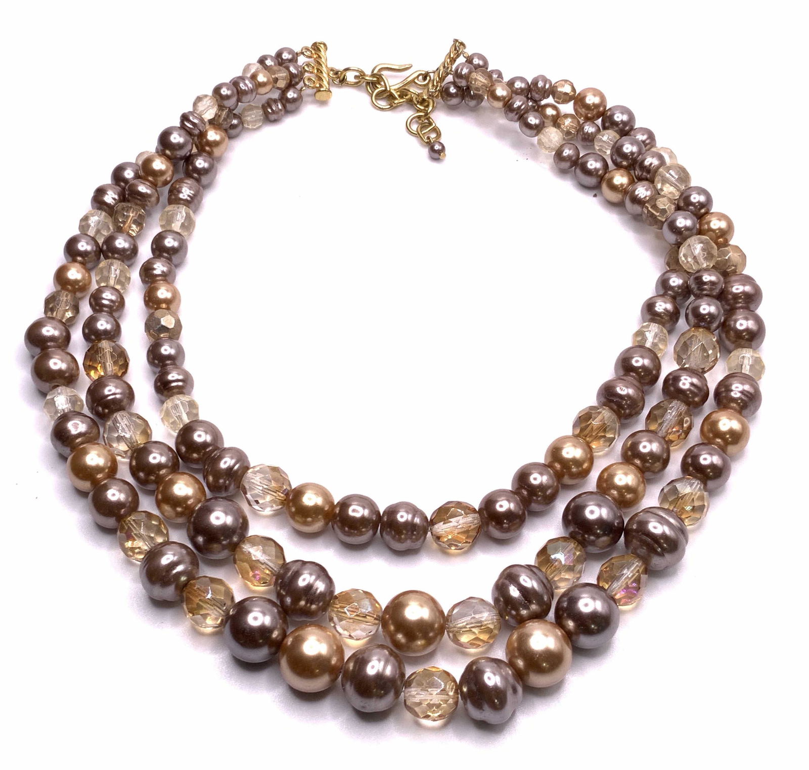Vintage Multi Chain Pearlescent Necklace, Jewelry (1 of 10)