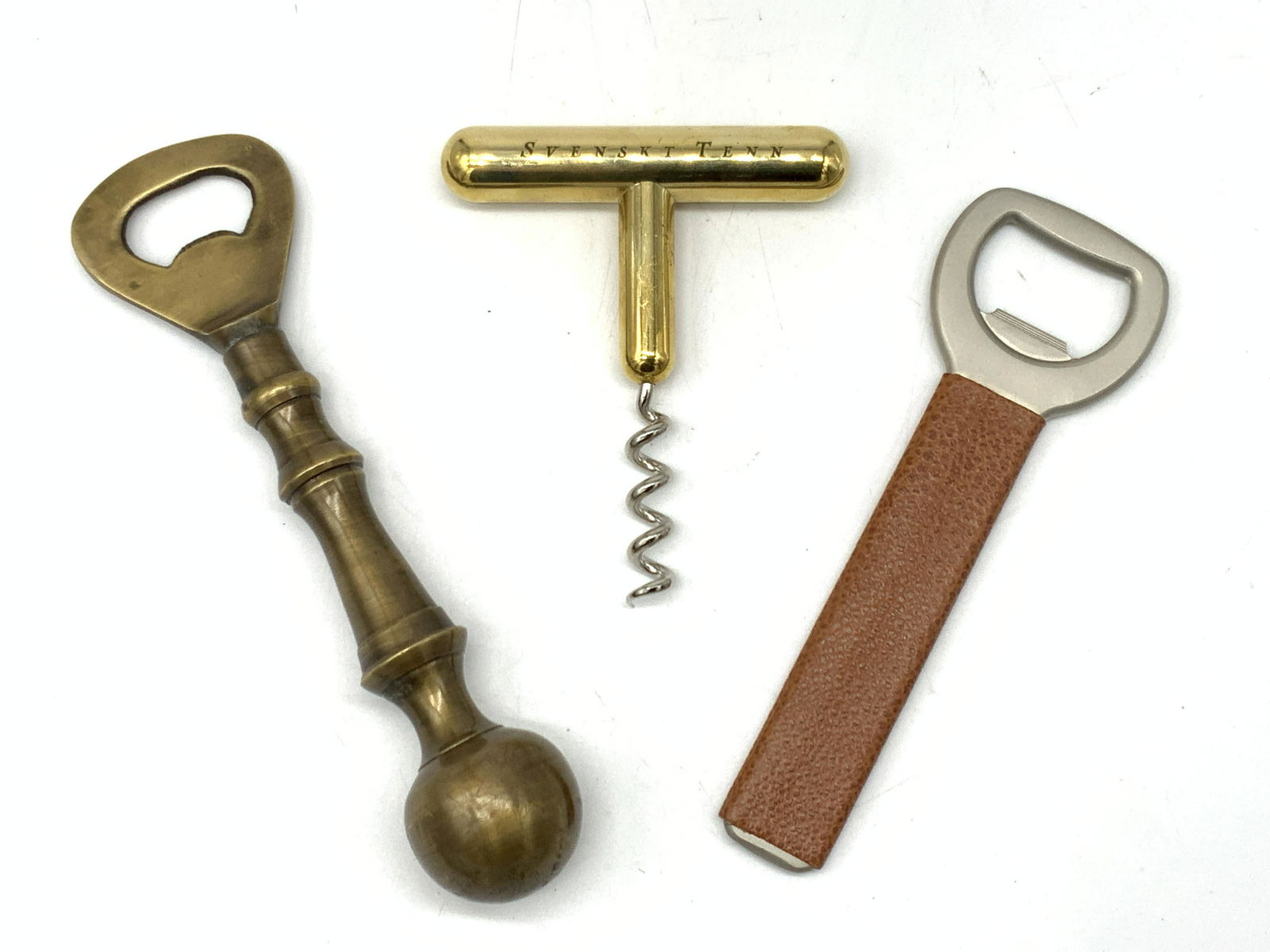 3 Brass & German Steel Bottle Openers & Cork Screw (1 of 7)