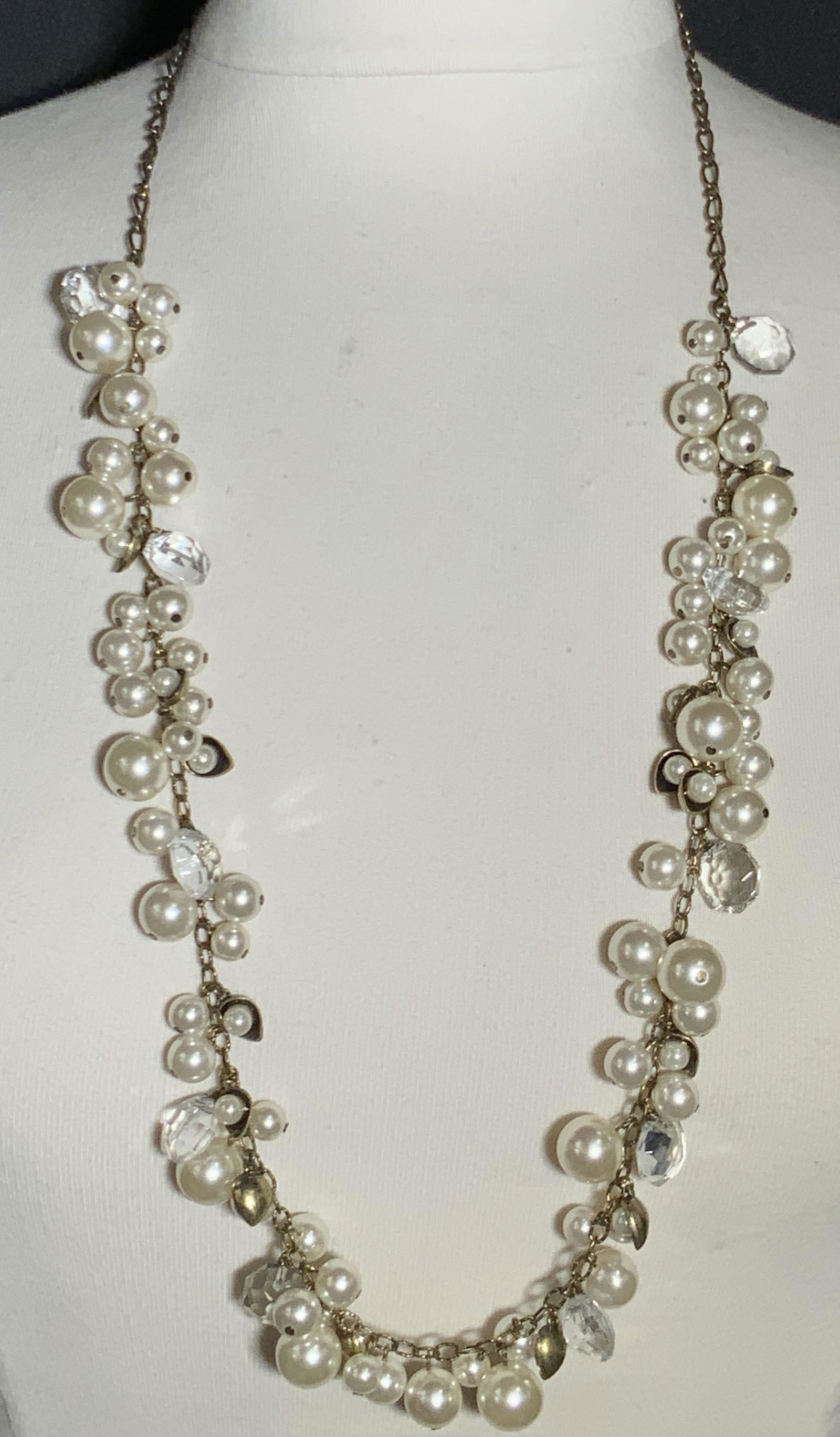 Vintage CHLOE Signed Pearlescent Bead Necklace (1 of 9)