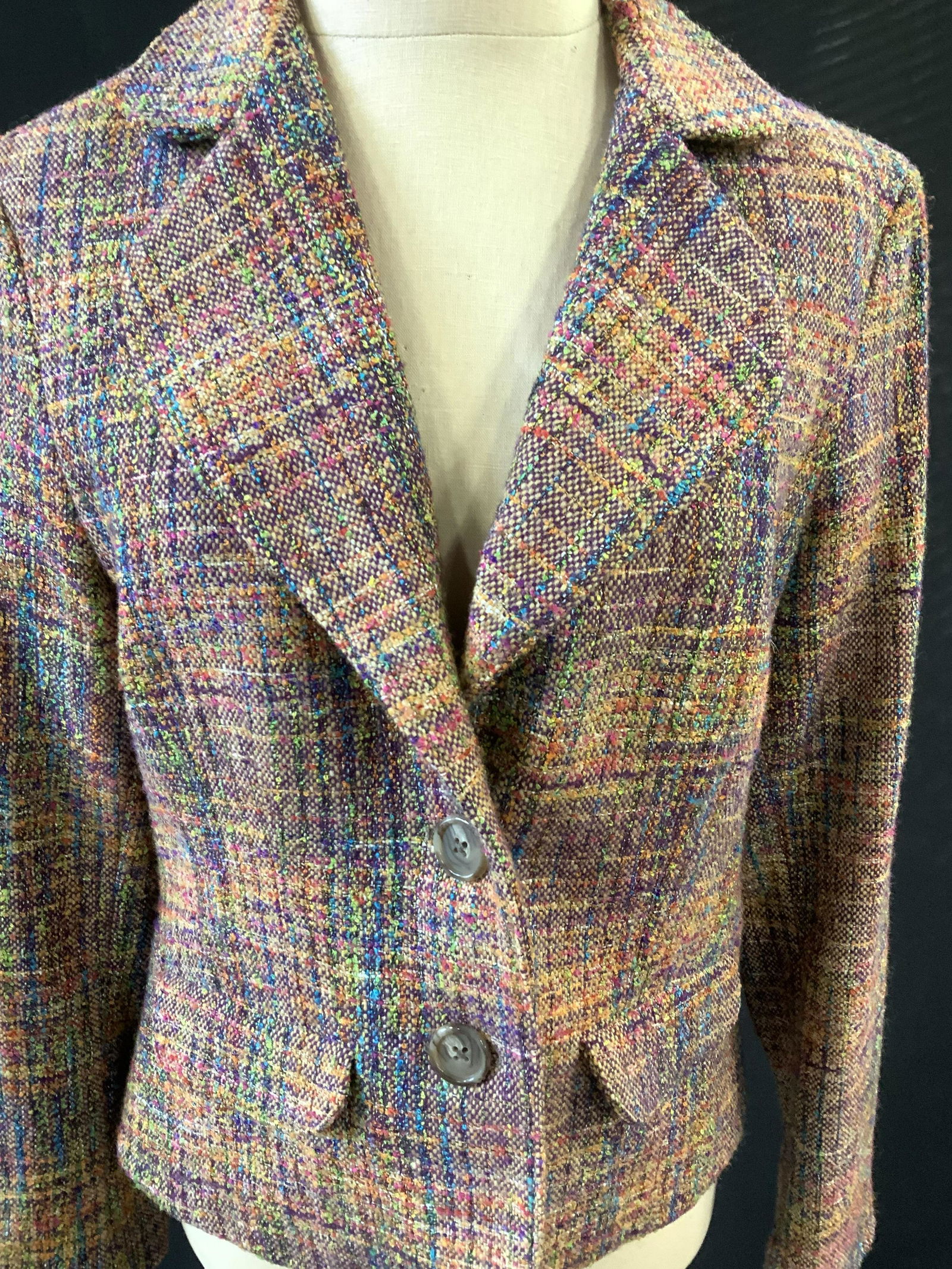 SEARLE multi Chrome Wool Fitted Blazer (1 of 7)