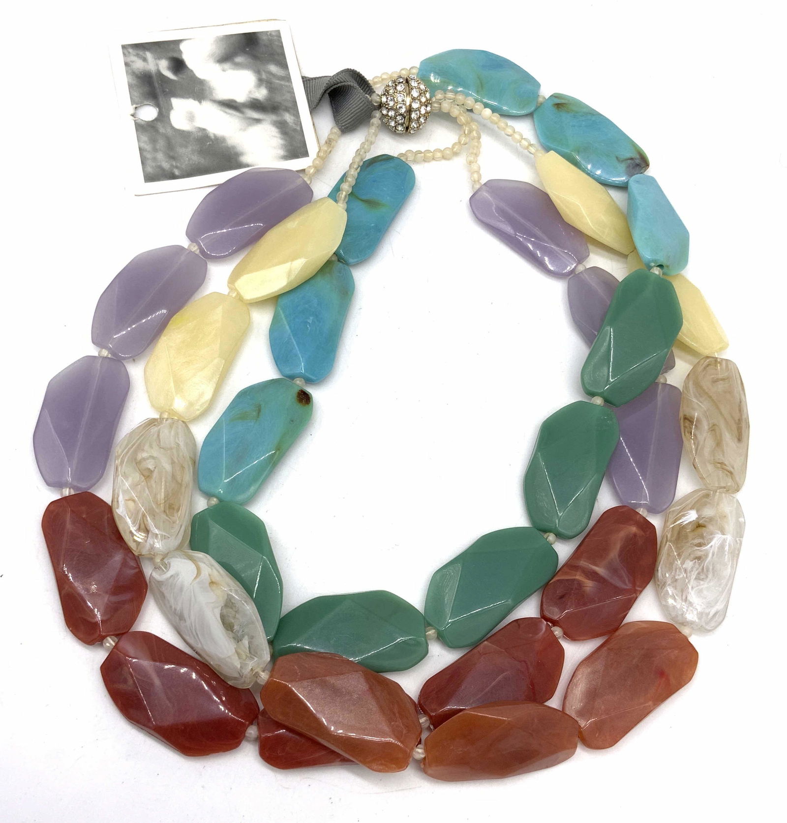 NWT Costume Gemstone Chunky Statement Necklace (1 of 11)