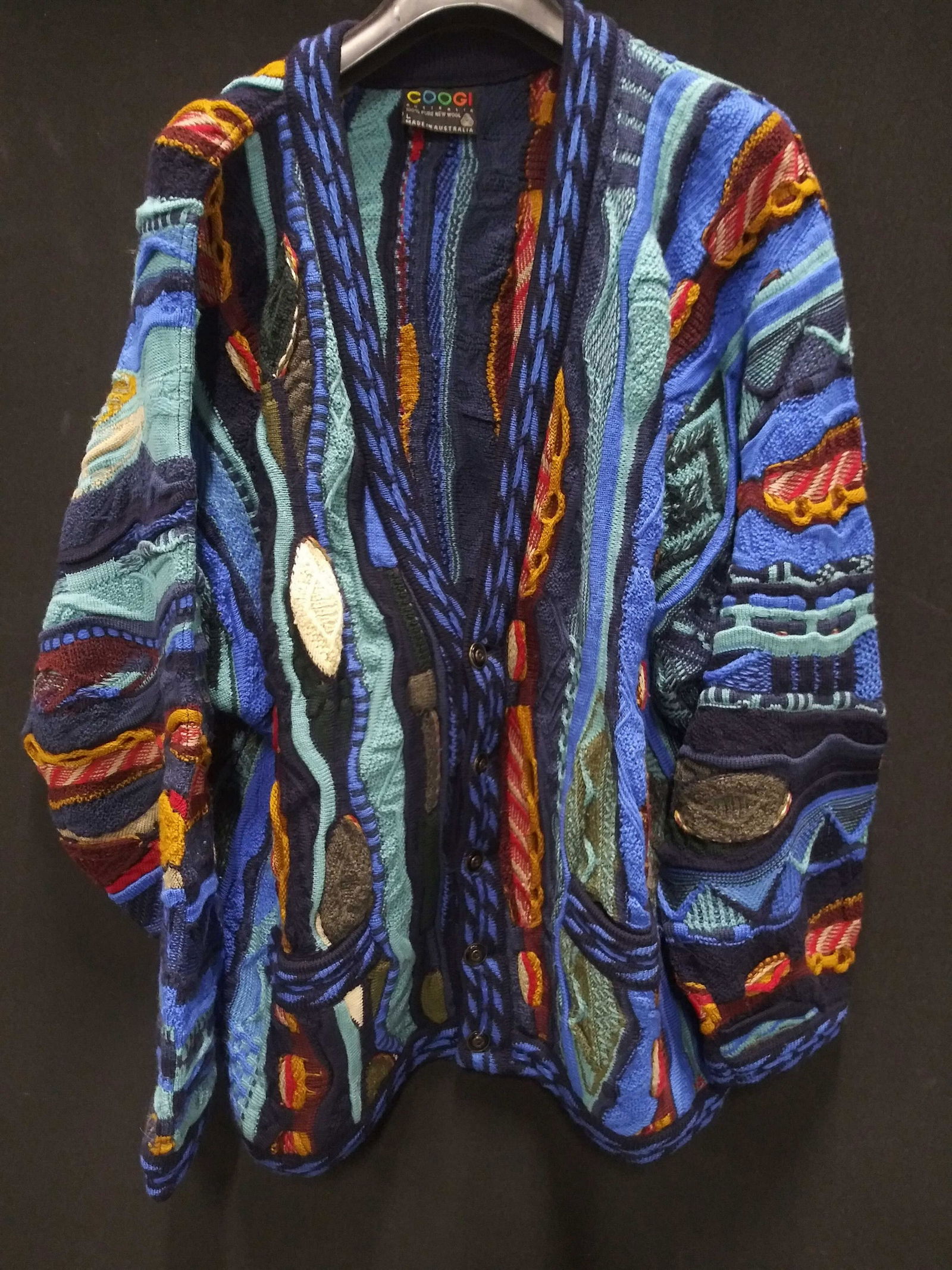COOGI New Wool Abstract Pattern Cardigan , AUS (1 of 10)