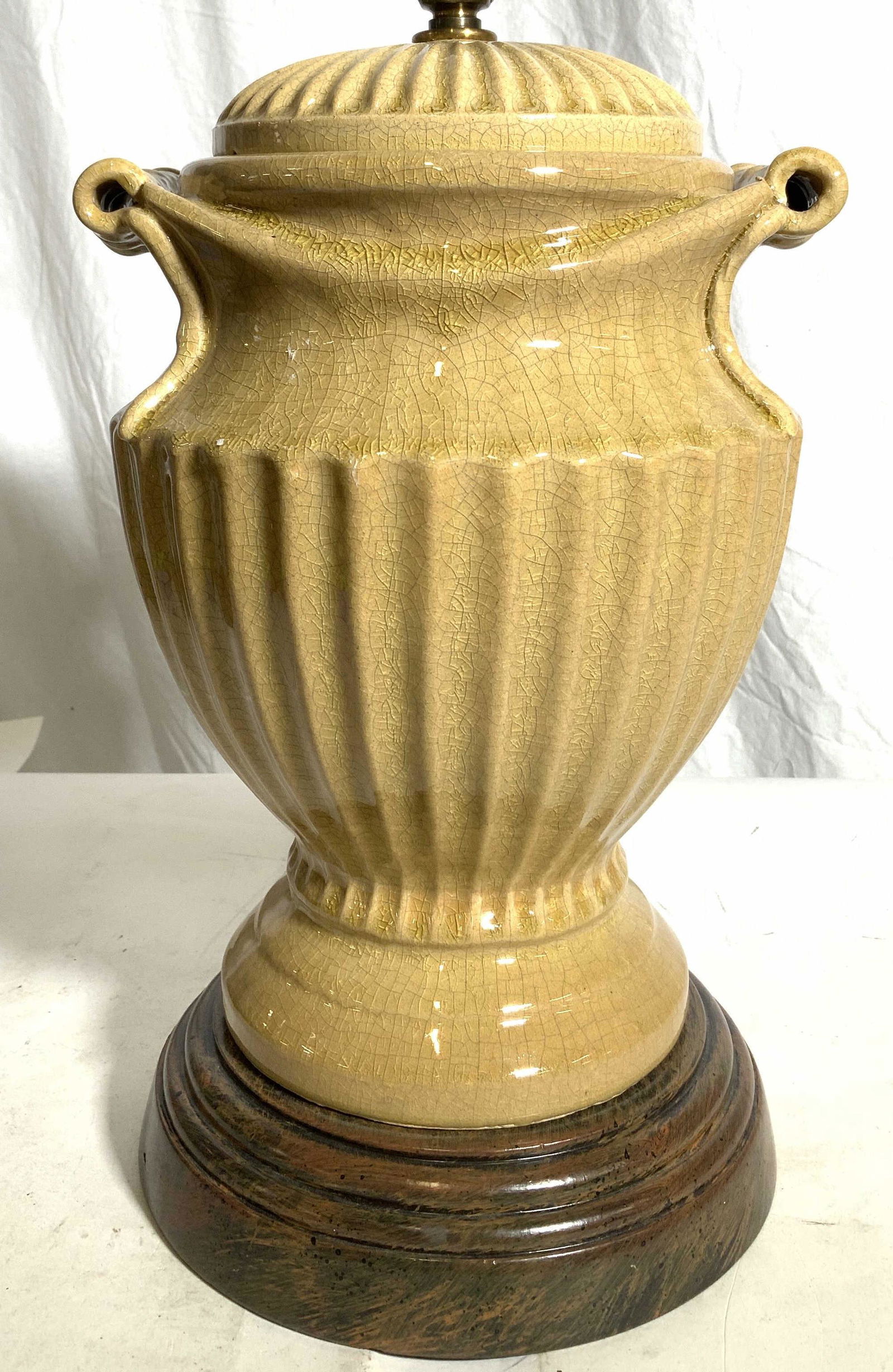 Vintage Ceramic Urn Style Lamp W Handles (1 of 7)
