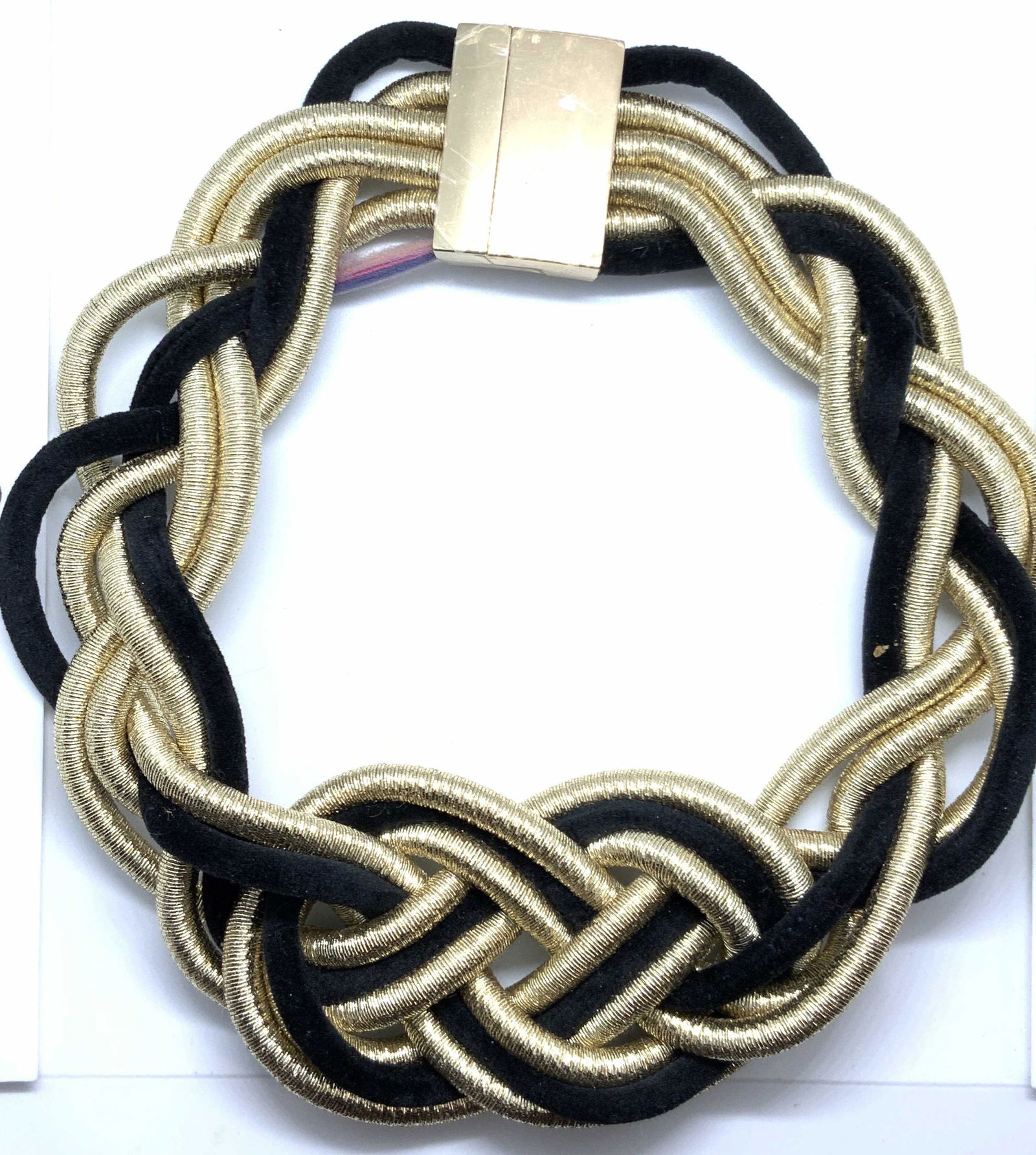 Braided Fabric Statement Necklace (1 of 5)