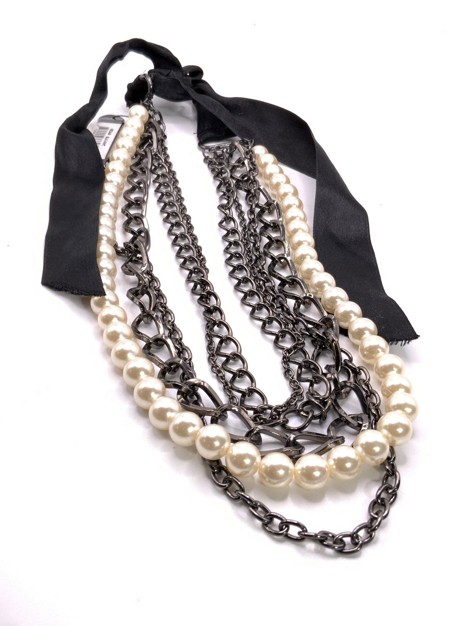 AQUA NWT Tie On Pearlescent Statement Necklace (1 of 9)