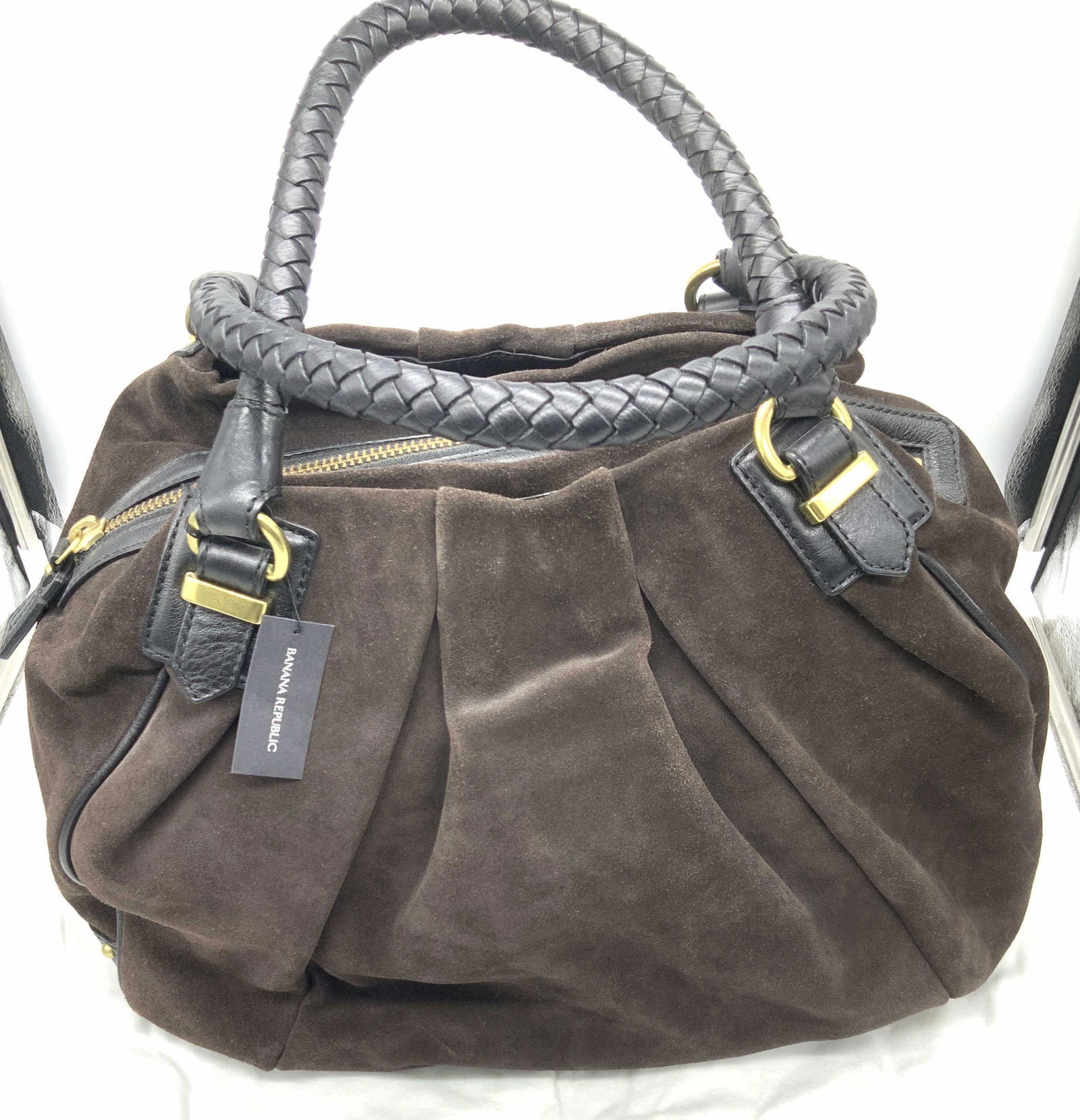 BANANA REPUBLIC Suede Carry All Bag with Duster (1 of 12)