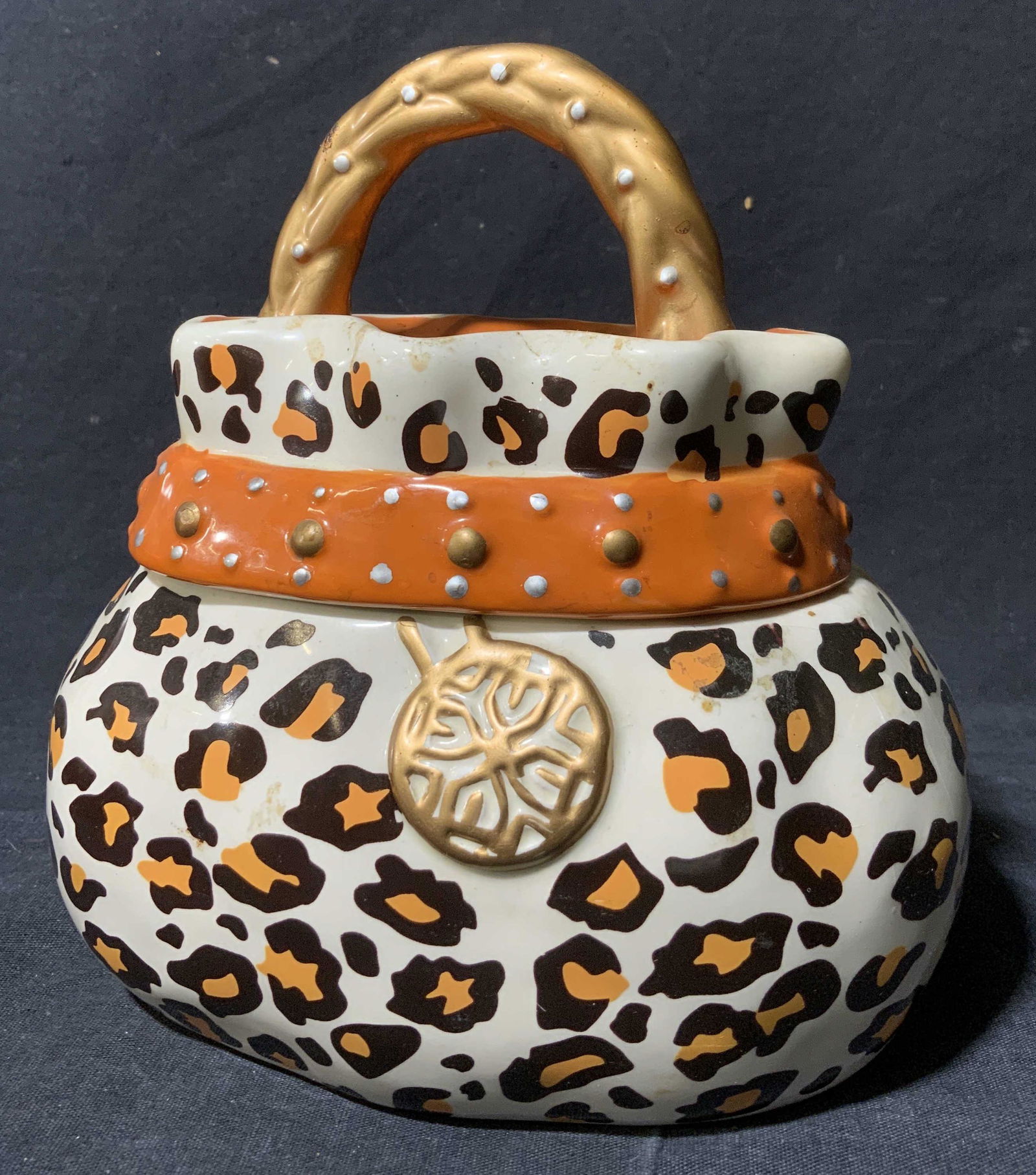 Ceramic Purse Motif Cookie Jar (1 of 6)