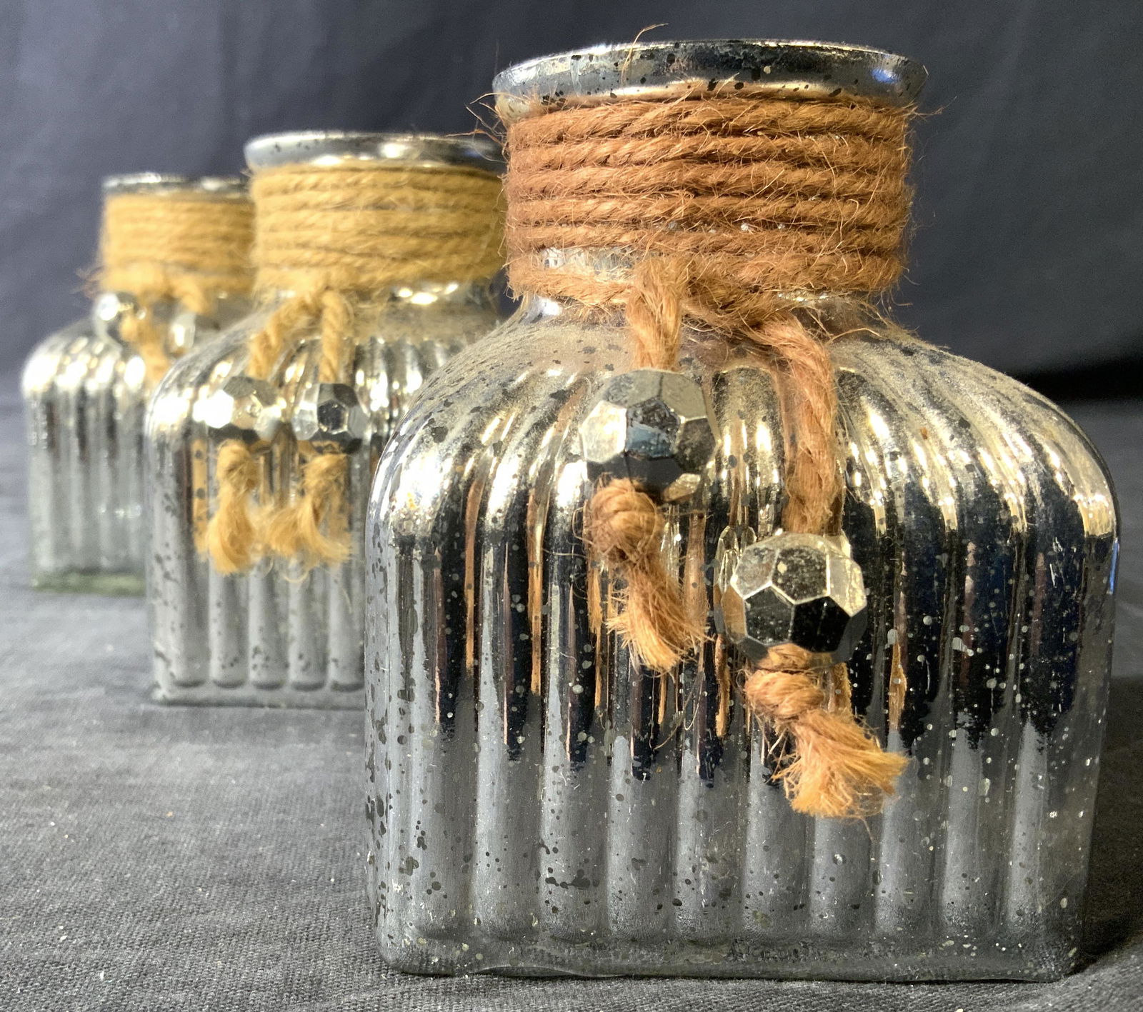 Set 3 Mirrored Glass Ink Jars (1 of 8)