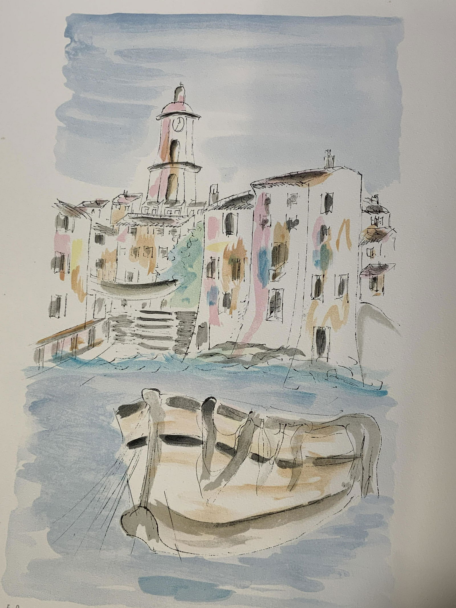 Pair Watercolor & Intaglio Prints (1 of 10)