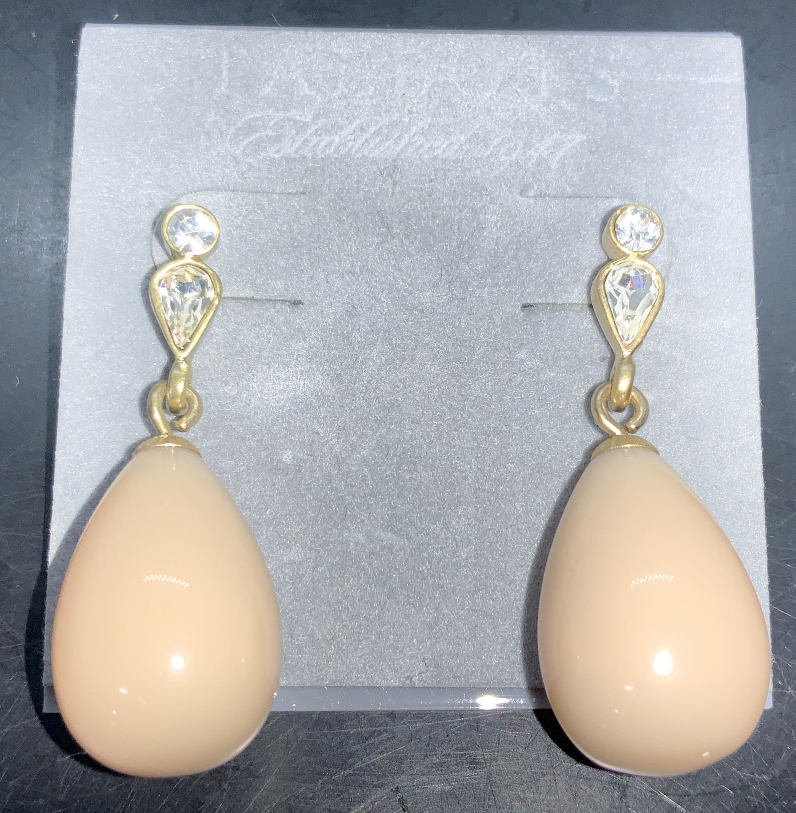 Talbots Peach Toned Drop Earrings (1 of 7)