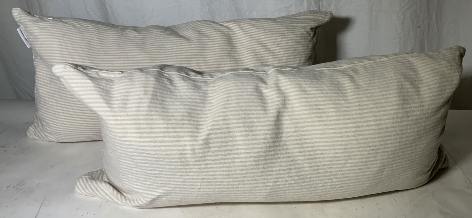 Vntg Calvin Klein Cotton Bolster Throw Pillow Pair (1 of 9)