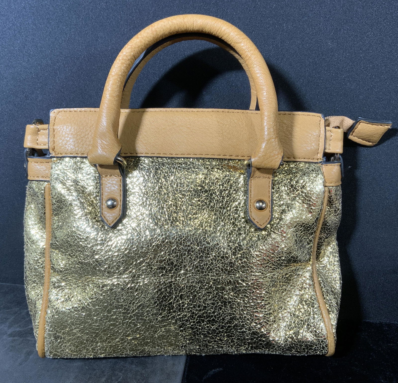 Gilded Handbag w Leather Style Trim (1 of 7)