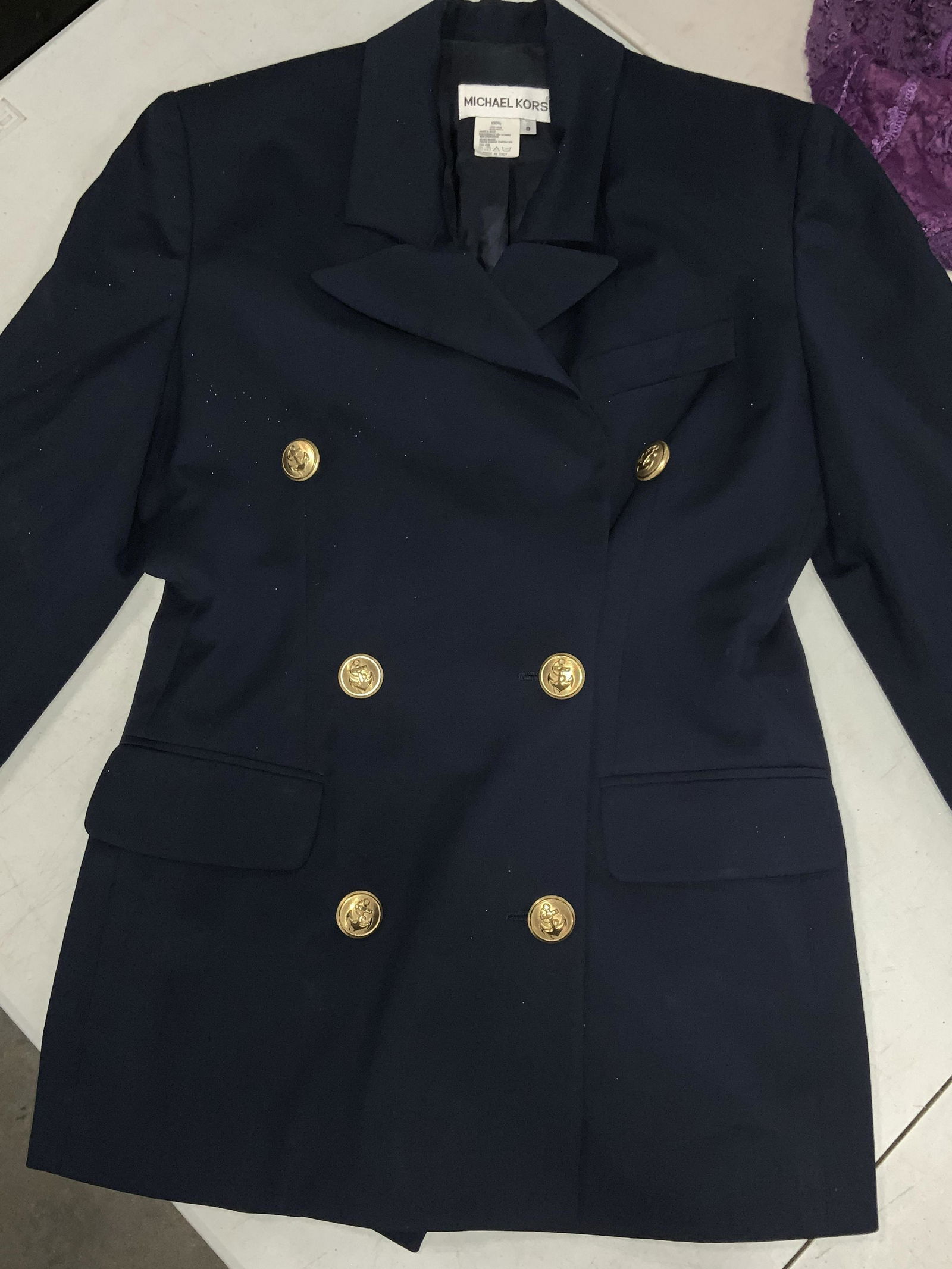 MICHAEL KORS Navy Wool Blazer (1 of 8)