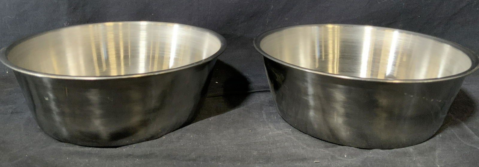 Pair Stainless Steel Bowls, Korea (1 of 4)