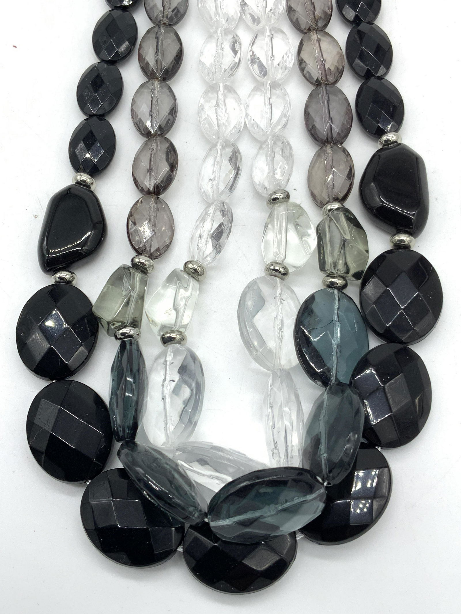 Ann Taylor Chunky Black & White Layered Necklace (1 of 5)