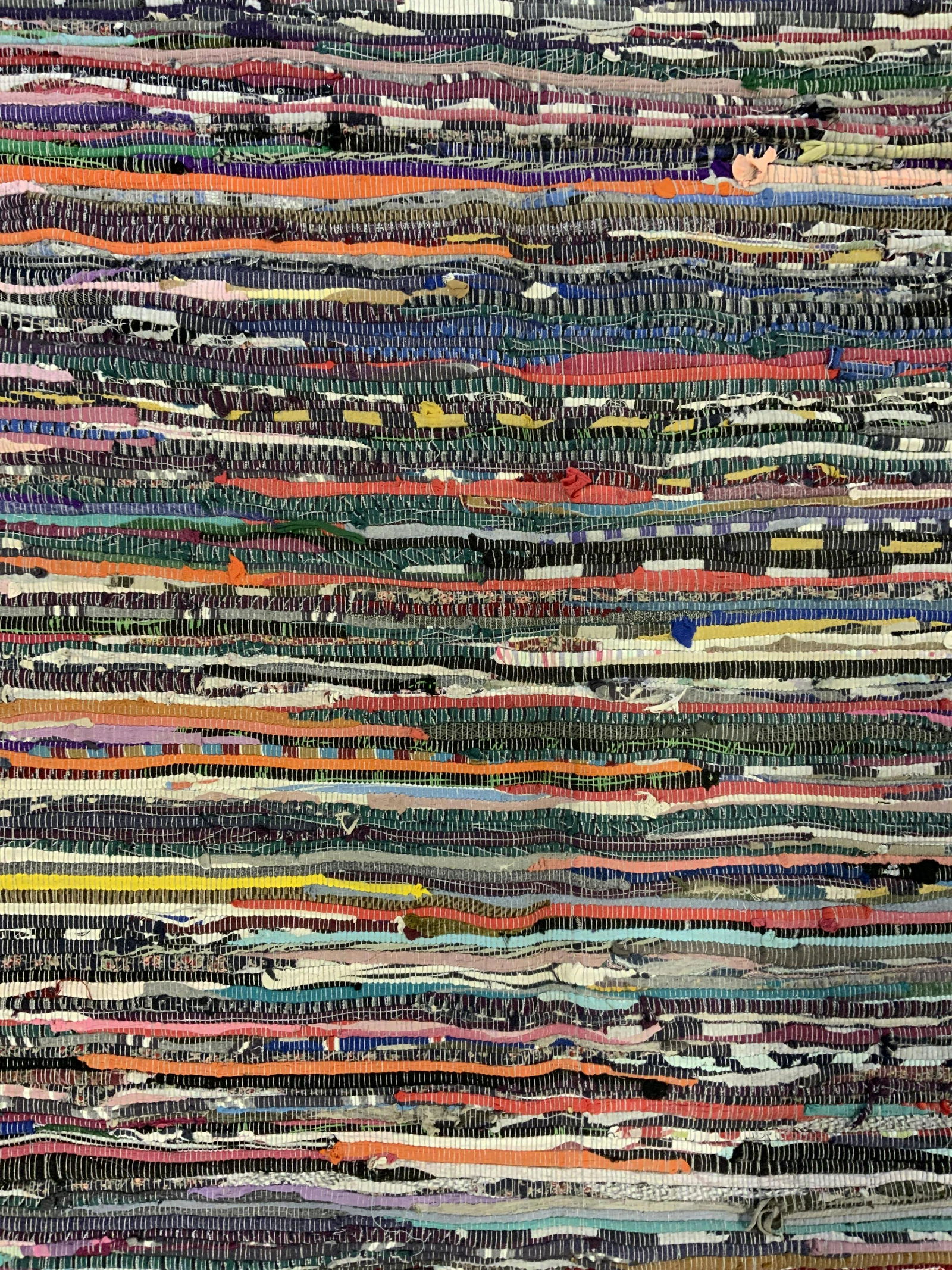 Fringed Room Sized Rag Rug (1 of 6)