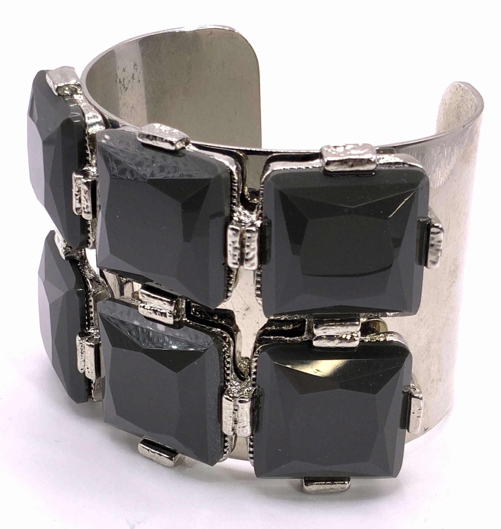 Vintage Chunky Crystal Statement Cuff Bracelet (1 of 9)