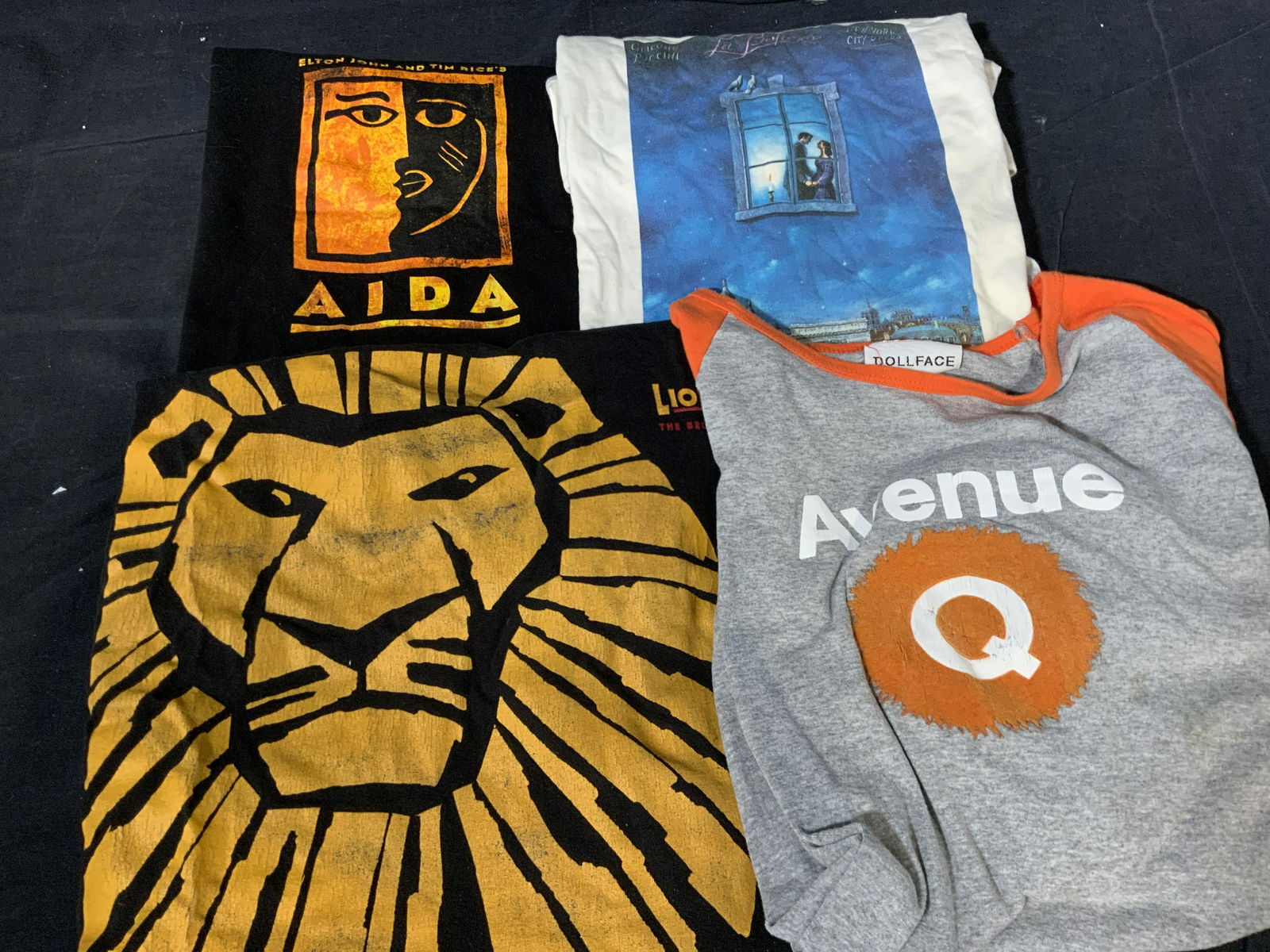 Lot 4 Assorted Size & Styles Broadway Show Tees (1 of 8)
