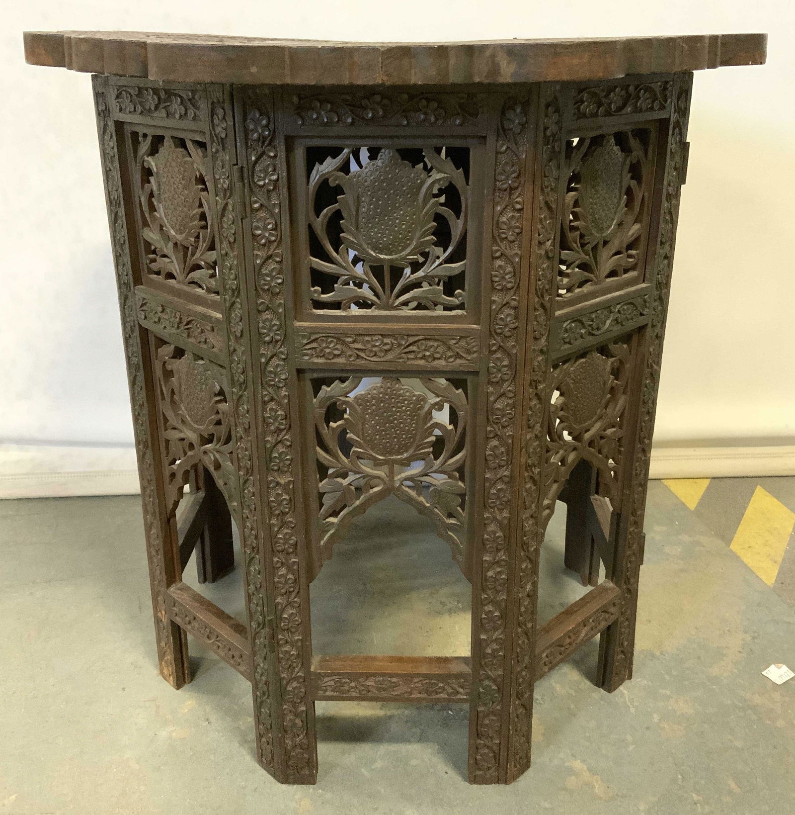 Vintage Carved Wooden Moorish Side Table (1 of 10)