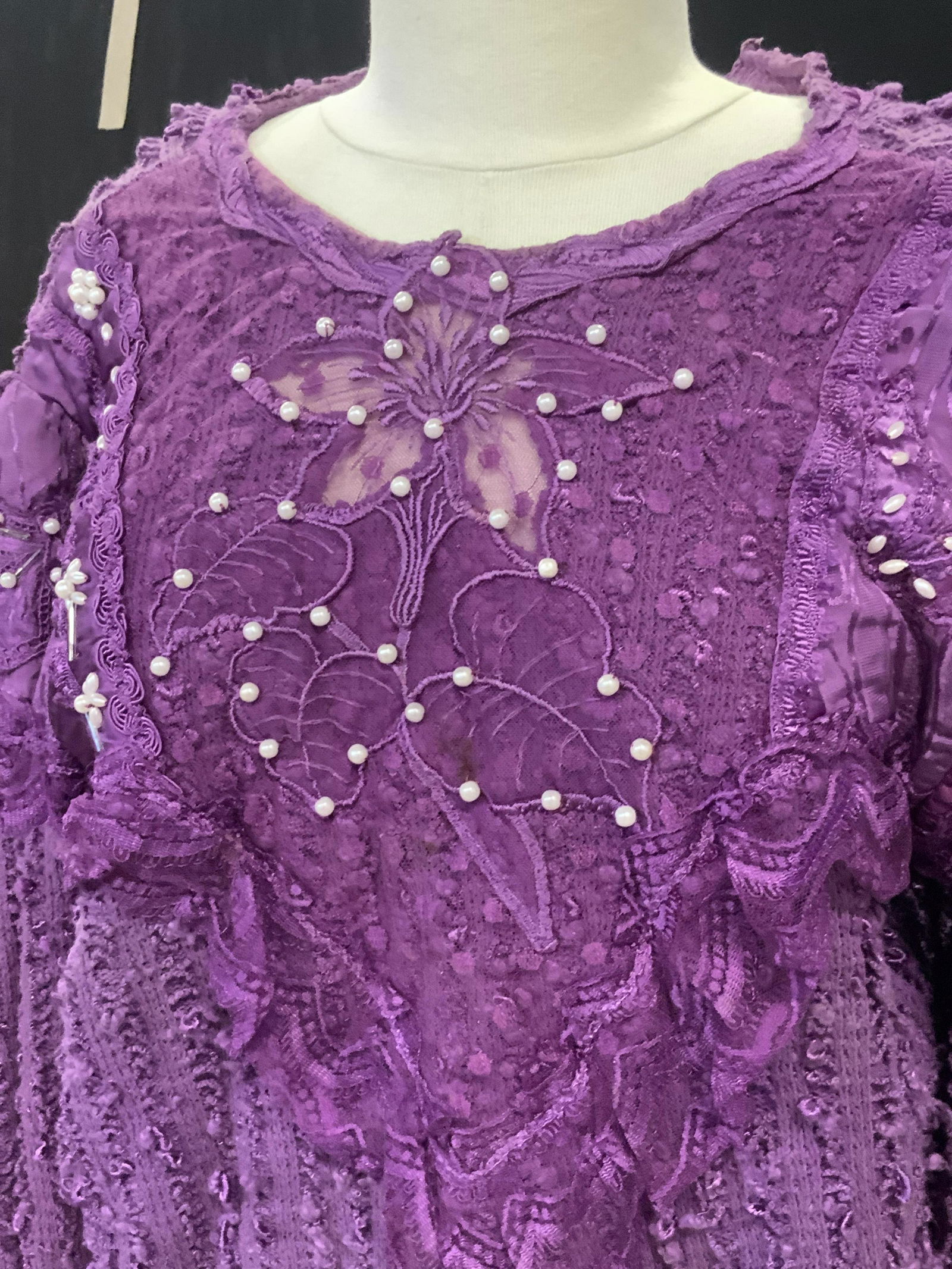 Embellished Costume Pearl Knit Sweater (1 of 6)