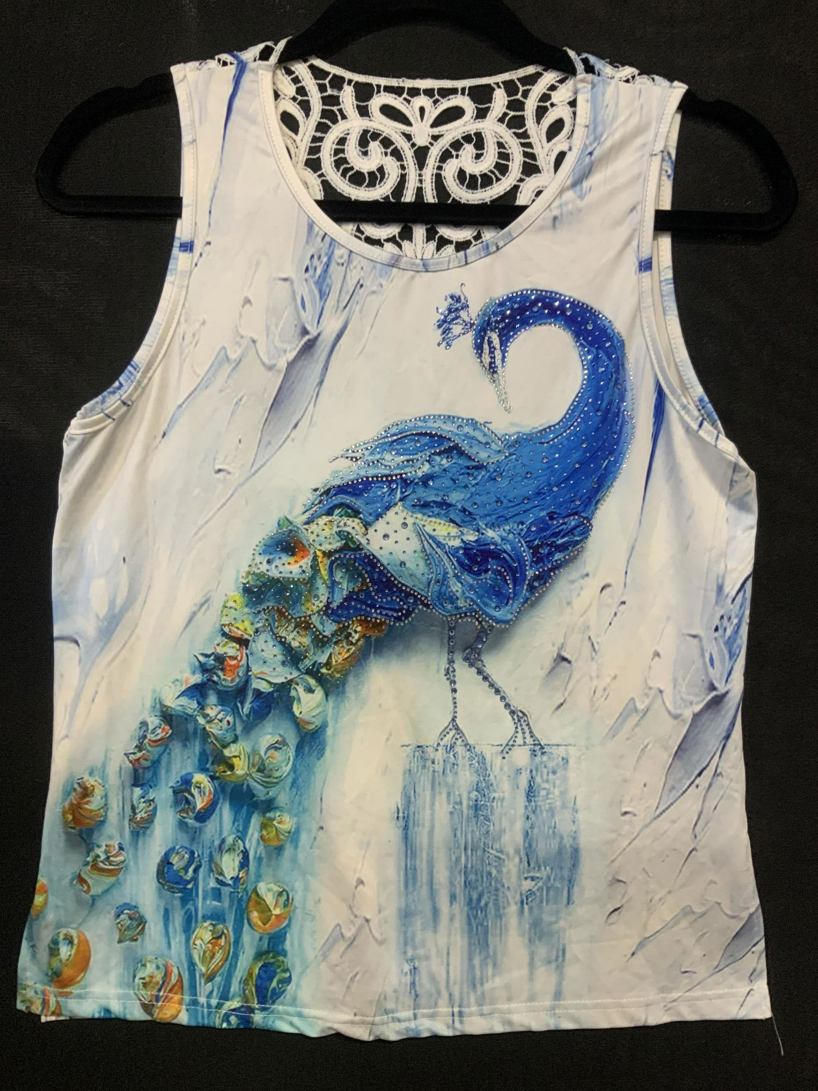 Peacock Graphic Print Tank Top (1 of 6)