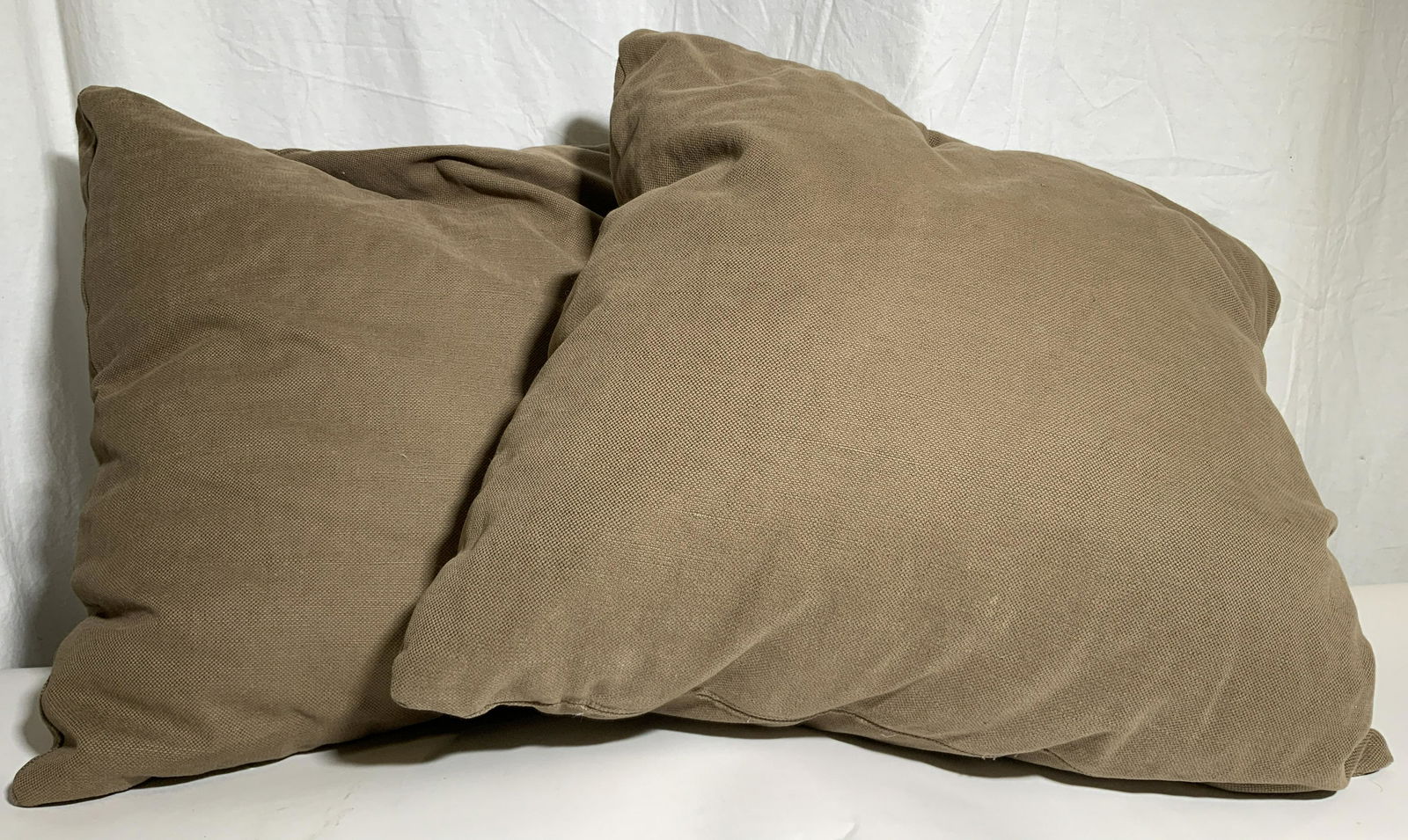 Pair Light Brown Throw Pillows (1 of 7)