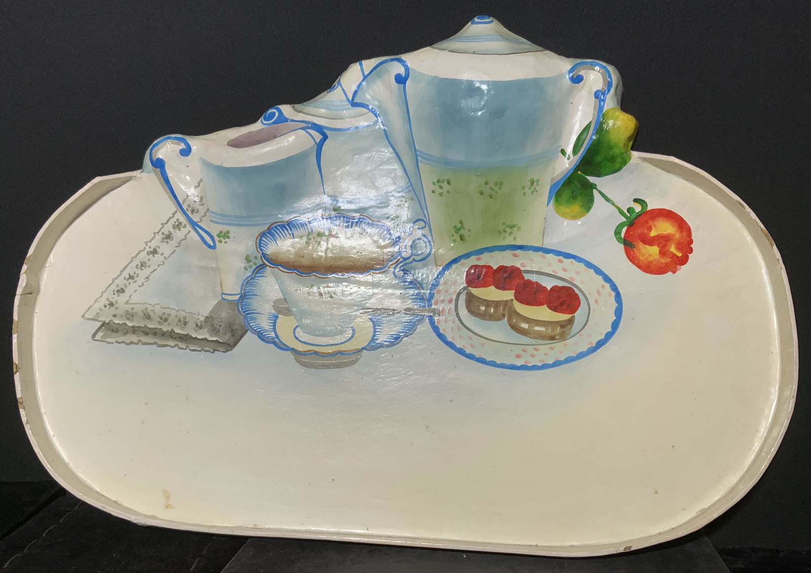 Vintage Hand Painted Decorative Tray, Thailand (1 of 6)