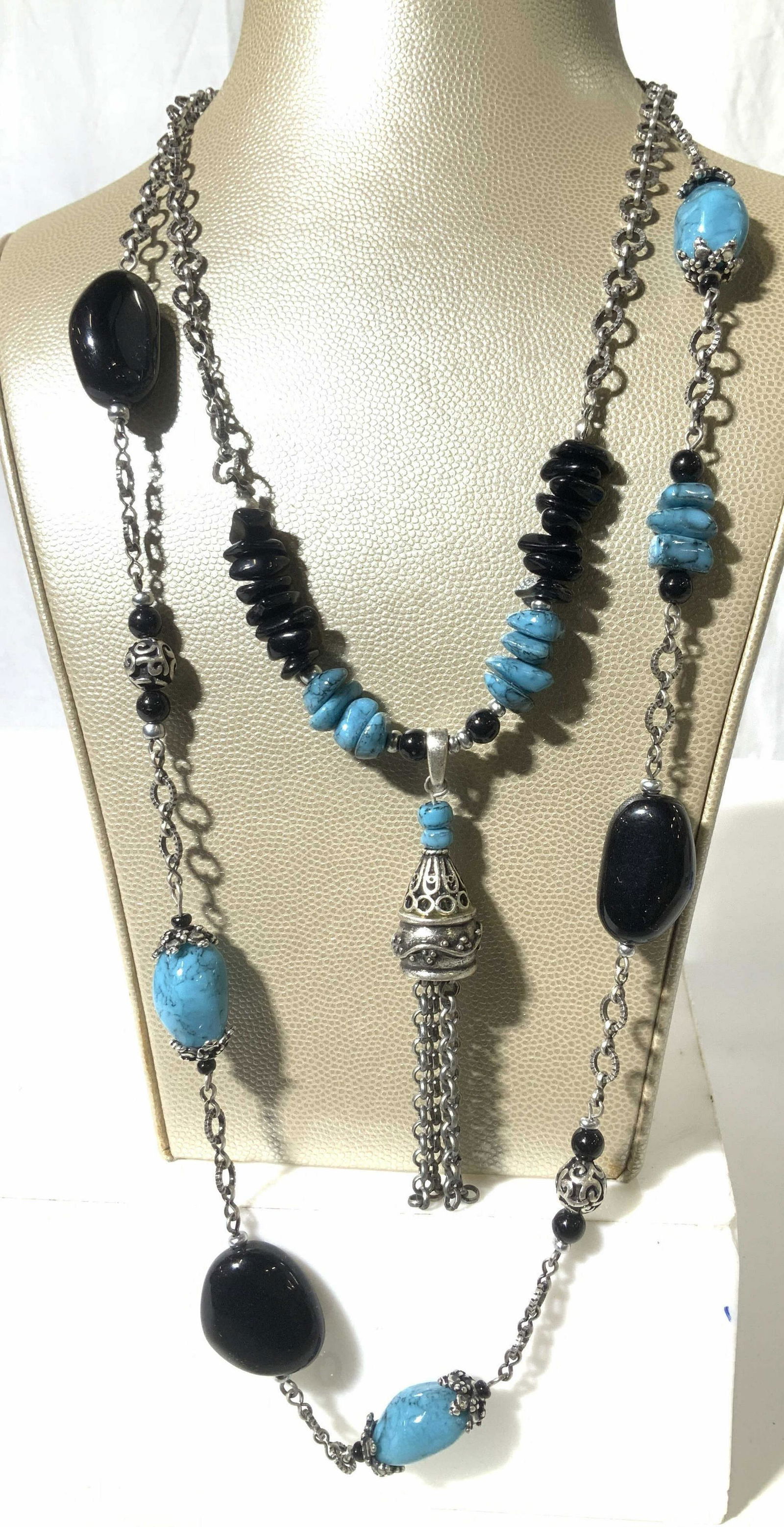 CHICOs NWT Double Strand Beaded Necklace (1 of 4)