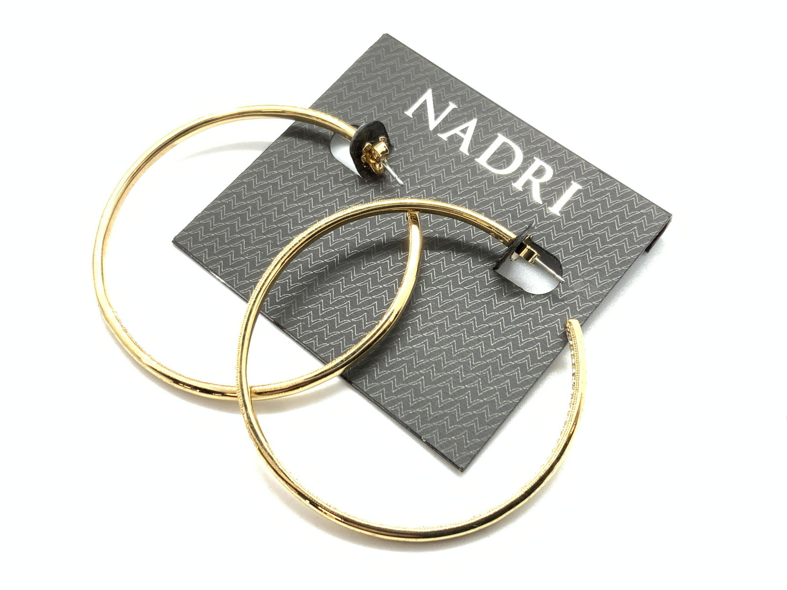 Nadri Gold Toned Diamante Crystal Hoop Earrings (1 of 5)
