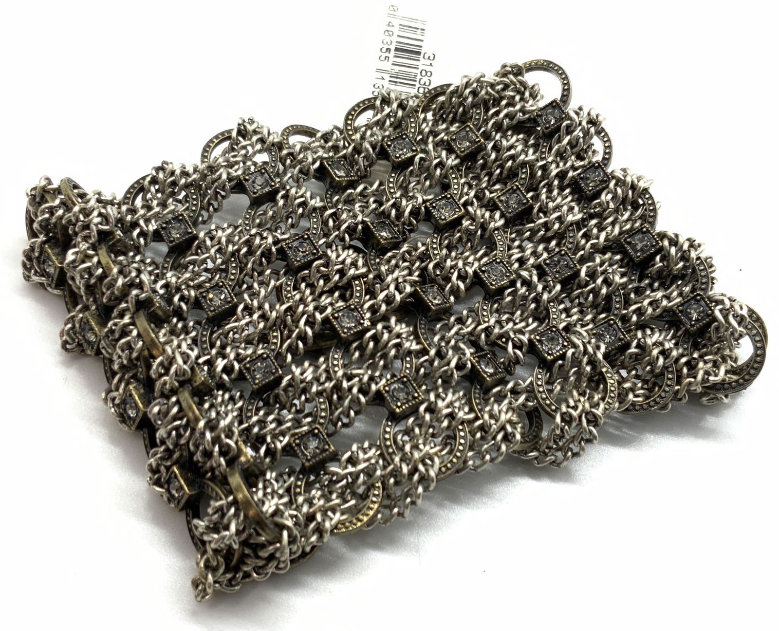 Robert Ross Chunky Brass & Silver Toned Bracelet (1 of 5)