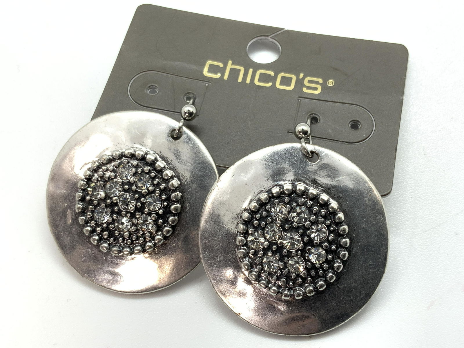 Chicos Silver Toned Drop Earrings (1 of 5)