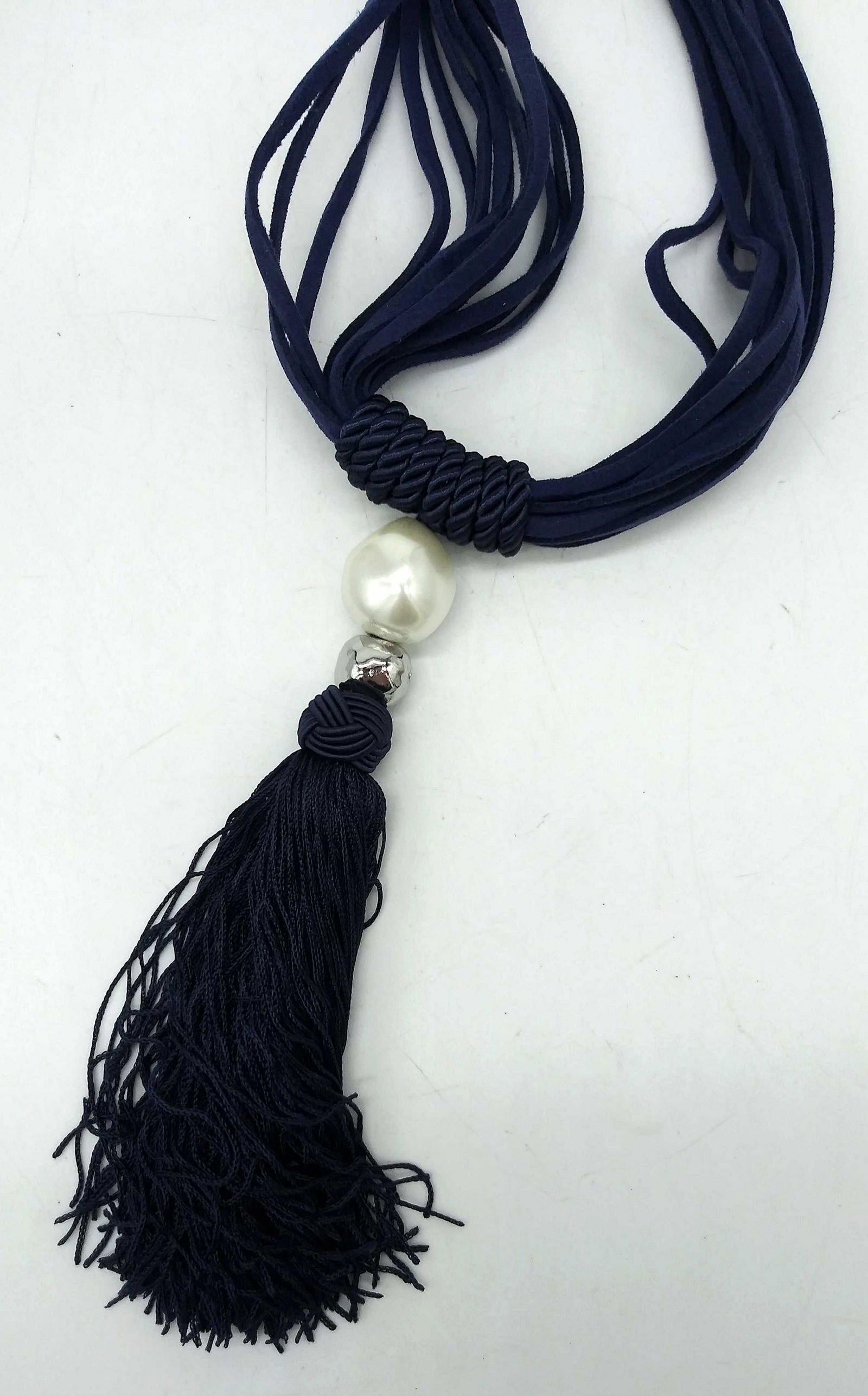 Chicos Royal Blue Statement Tassel Necklace (1 of 10)