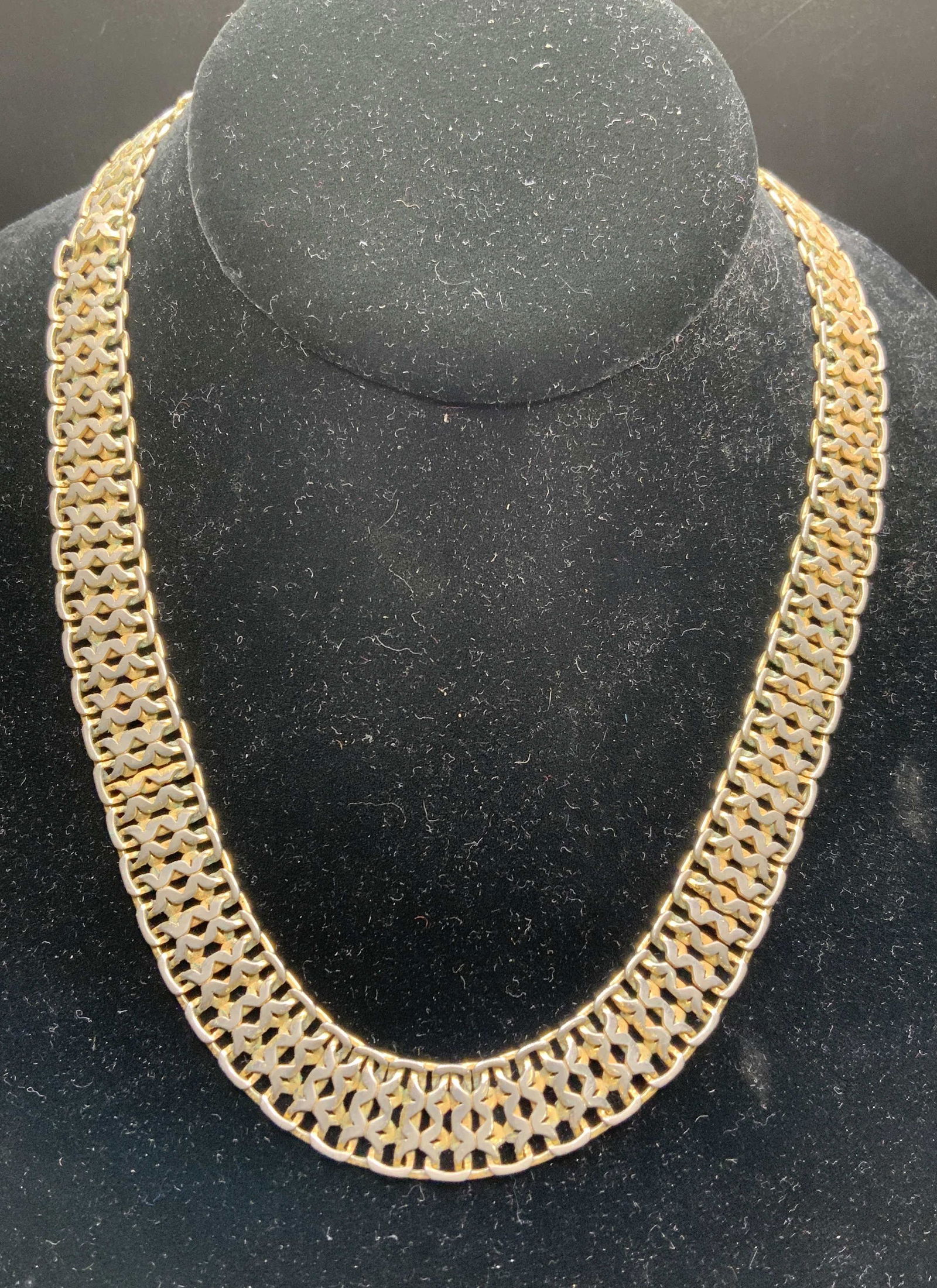 MONET Silver Tone Woven Necklace (1 of 5)