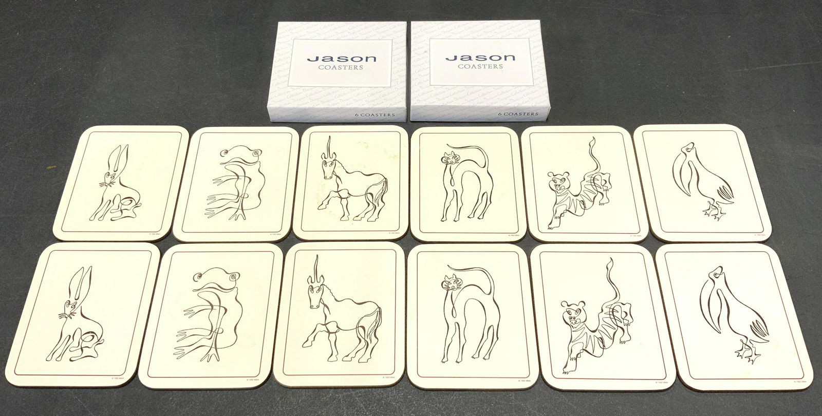 Set 12 JASON COASTERS Animal Coasters W Boxes (1 of 11)