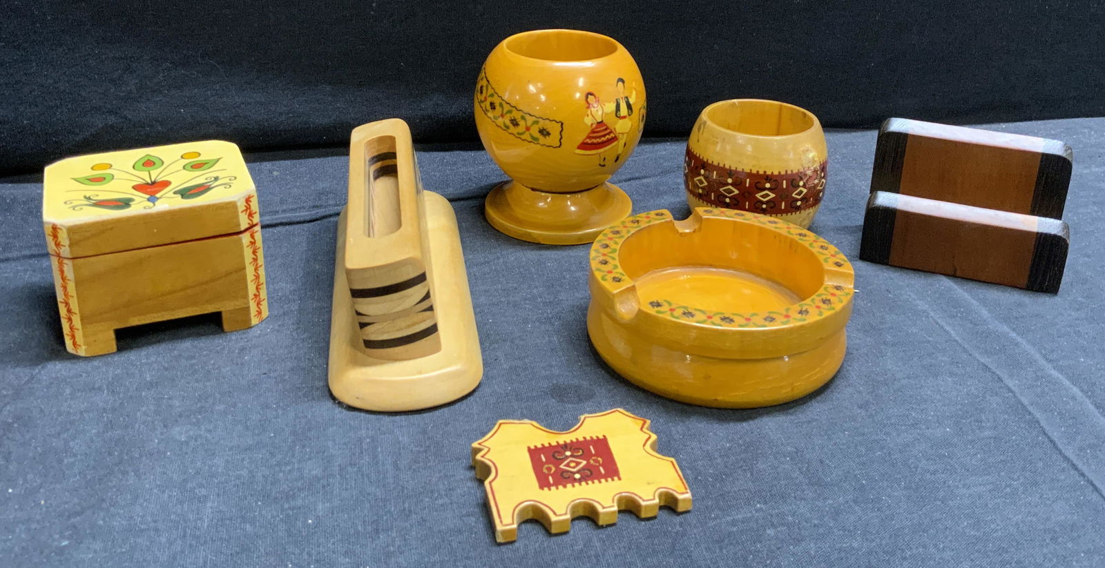 Lot Wooden Tabletop Accessories, Holland (1 of 4)