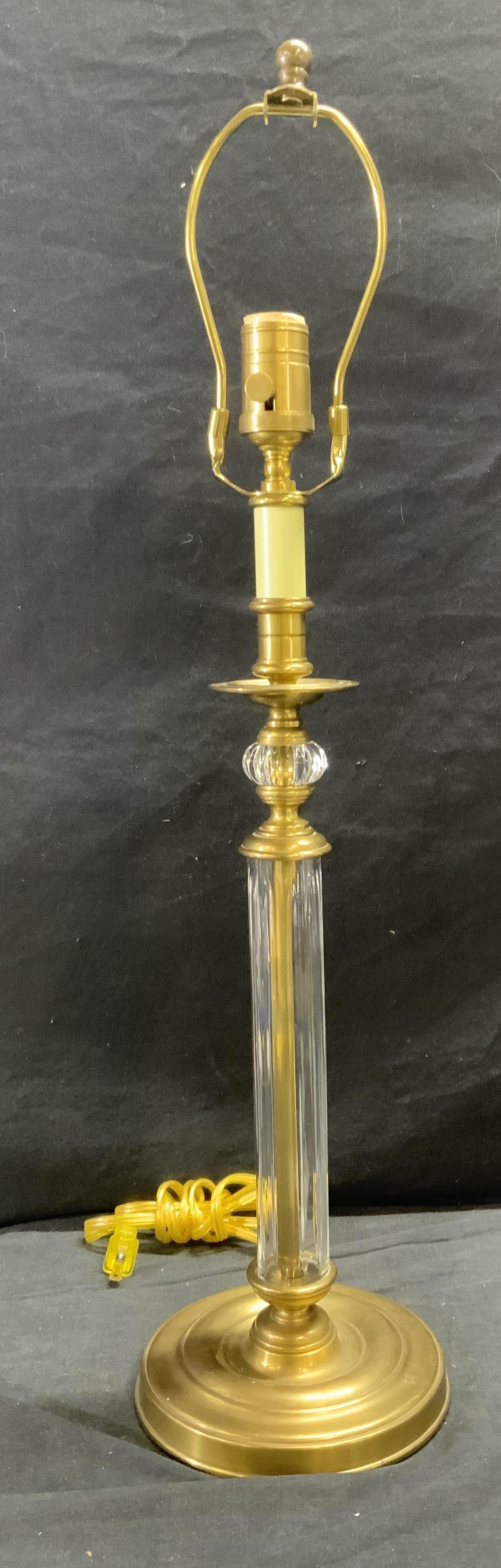 Vintage Brass & Glass Table Lamp (1 of 6)