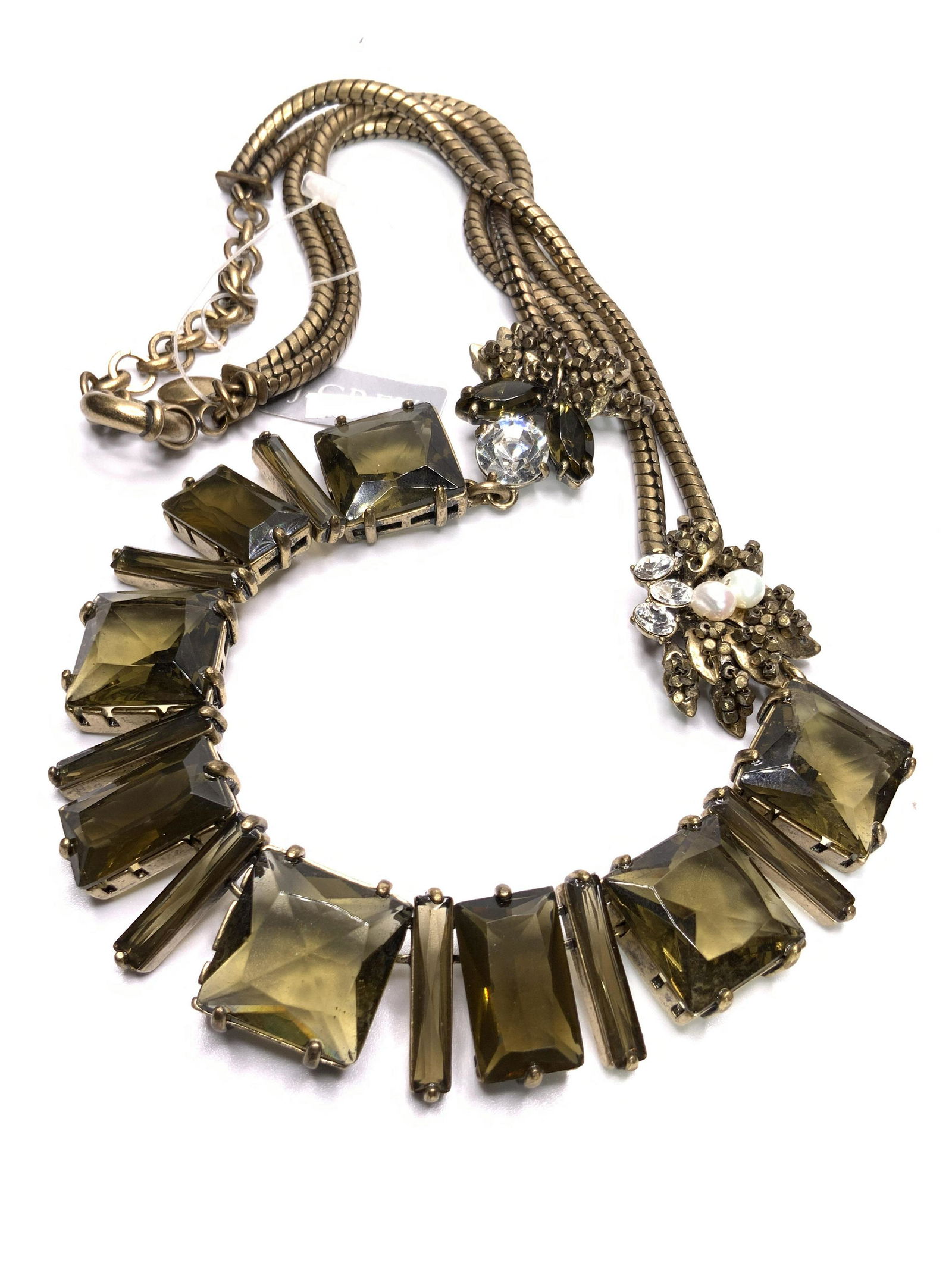 J. CREW NWT Art Nouveau Style Crystal Necklace (1 of 10)