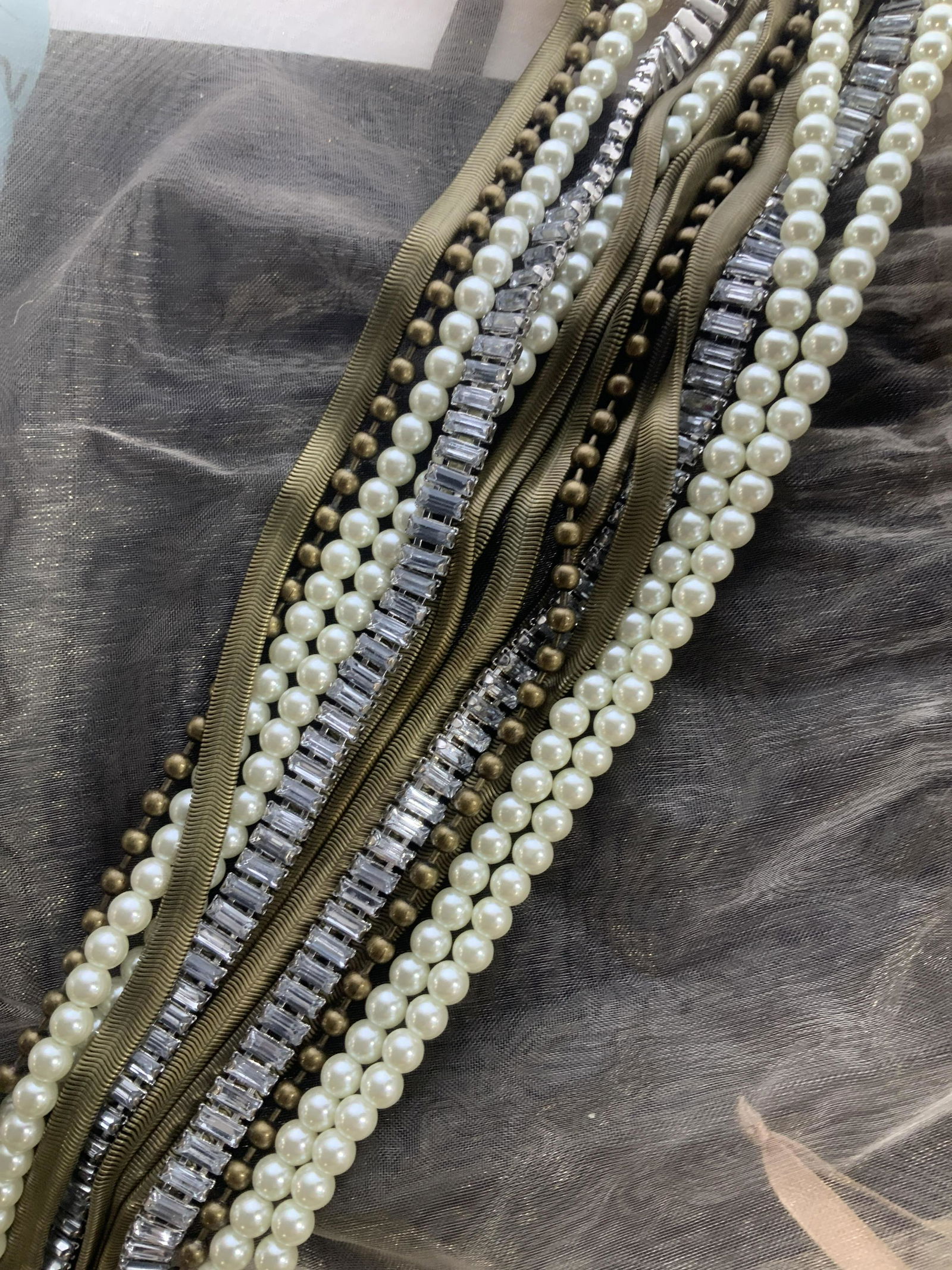 Signed Chicos Multi Chain & Pearlescent Necklace (1 of 6)