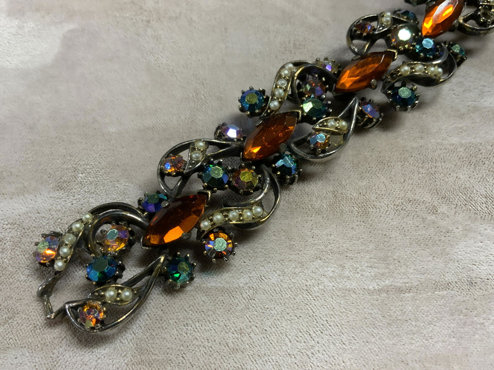 Art Nouveau Style AB Crystal Bracelet (1 of 5)
